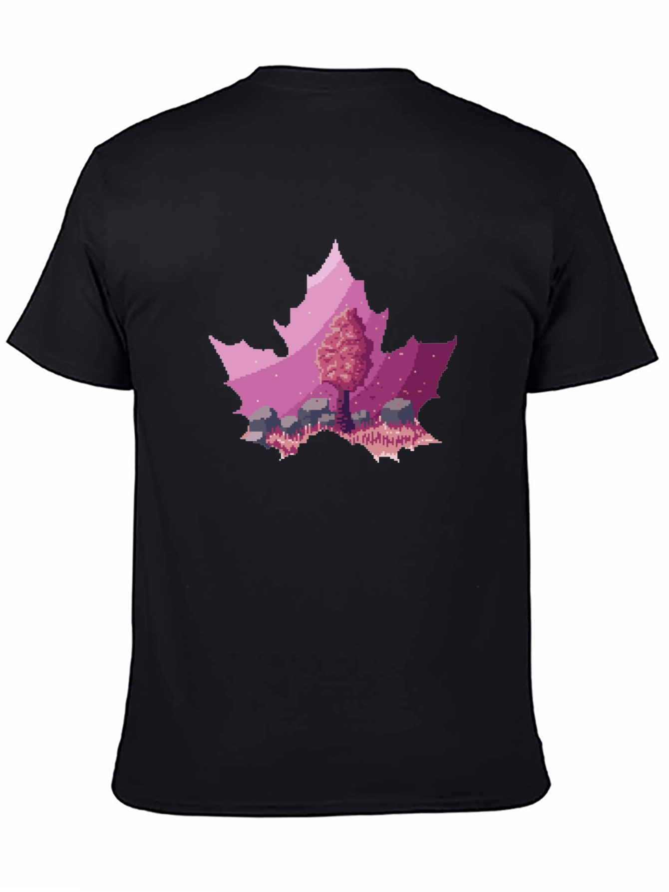Pixel Art Leaf T-Shirt - Nature Inspired Style