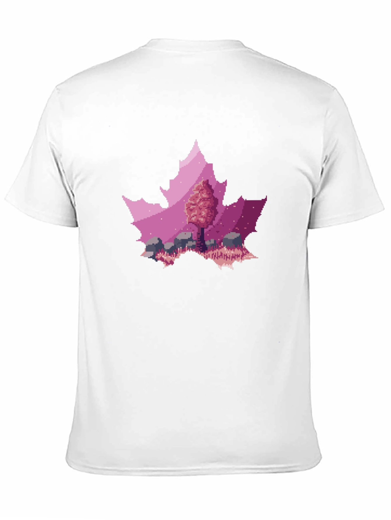 Pixel Art Leaf T-Shirt - Nature Inspired Style