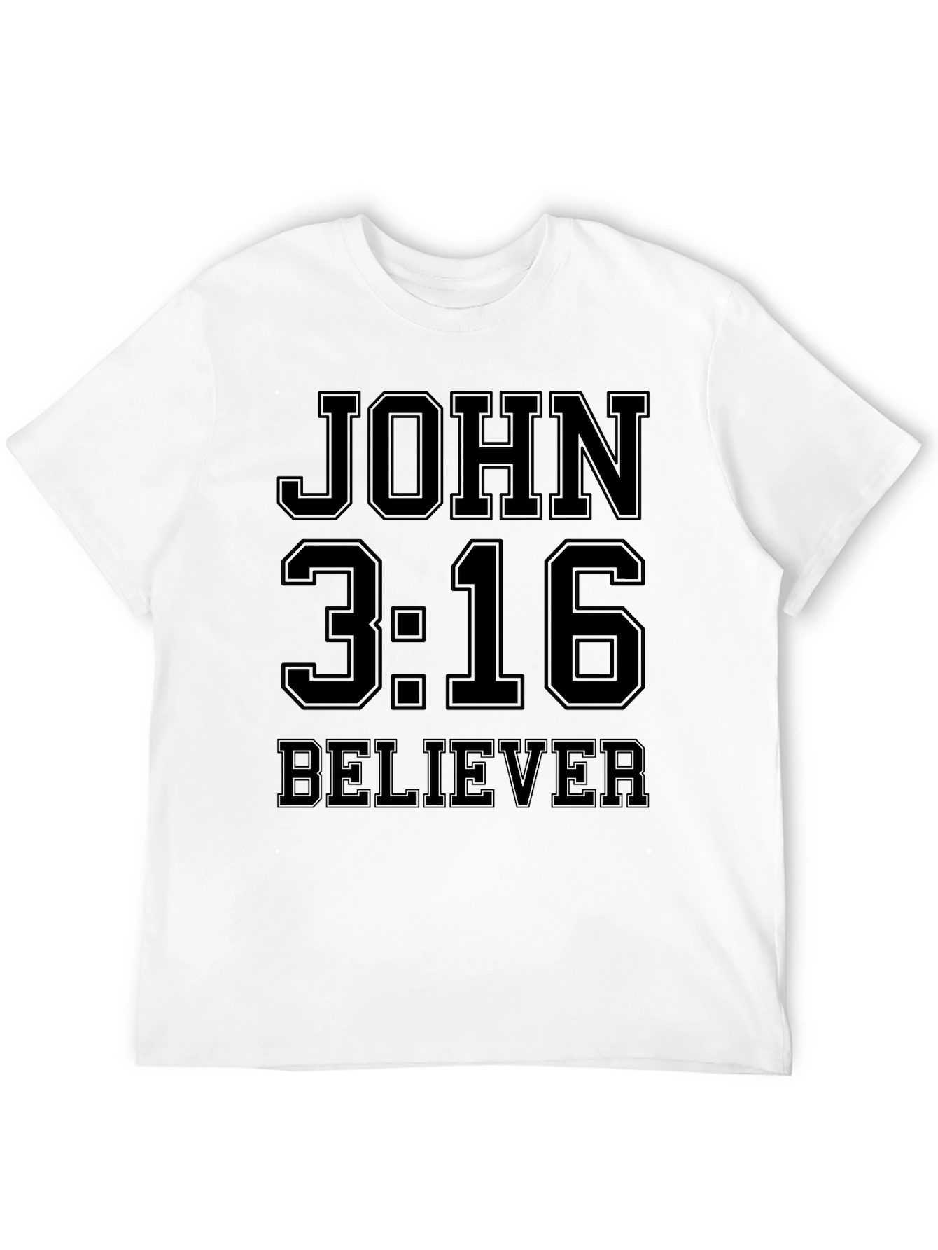 John 3:16 Believer Black T-Shirt