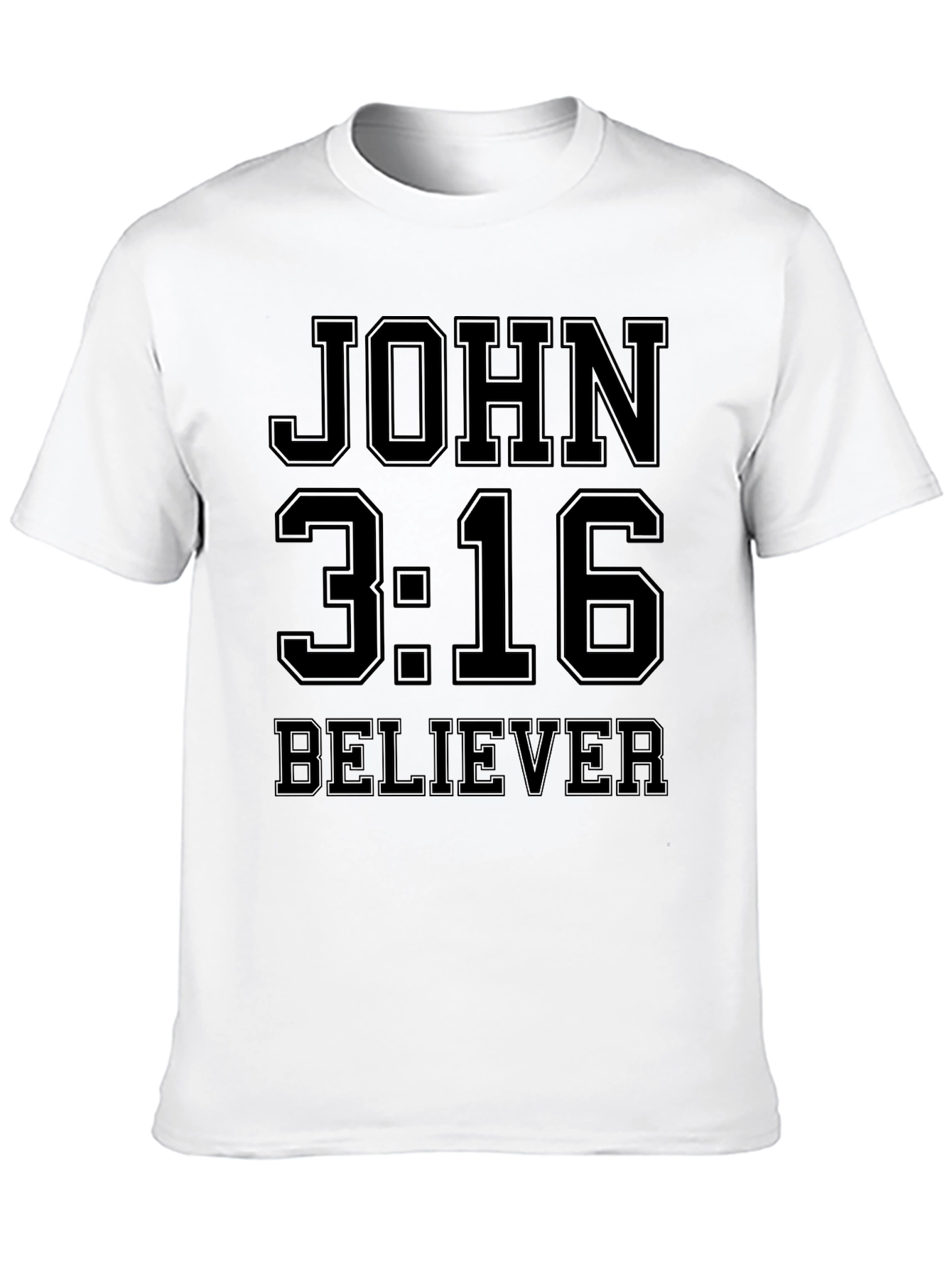 John 3:16 Believer Black T-Shirt