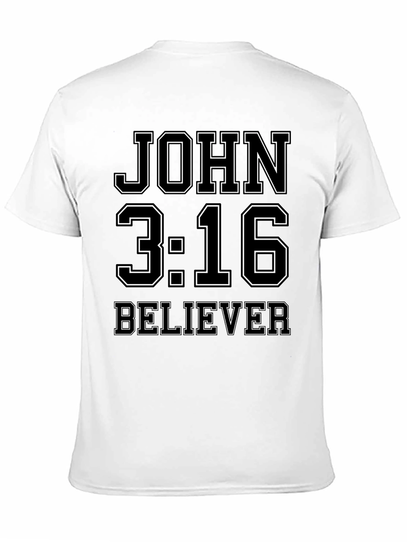 John 3:16 Believer Black T-Shirt