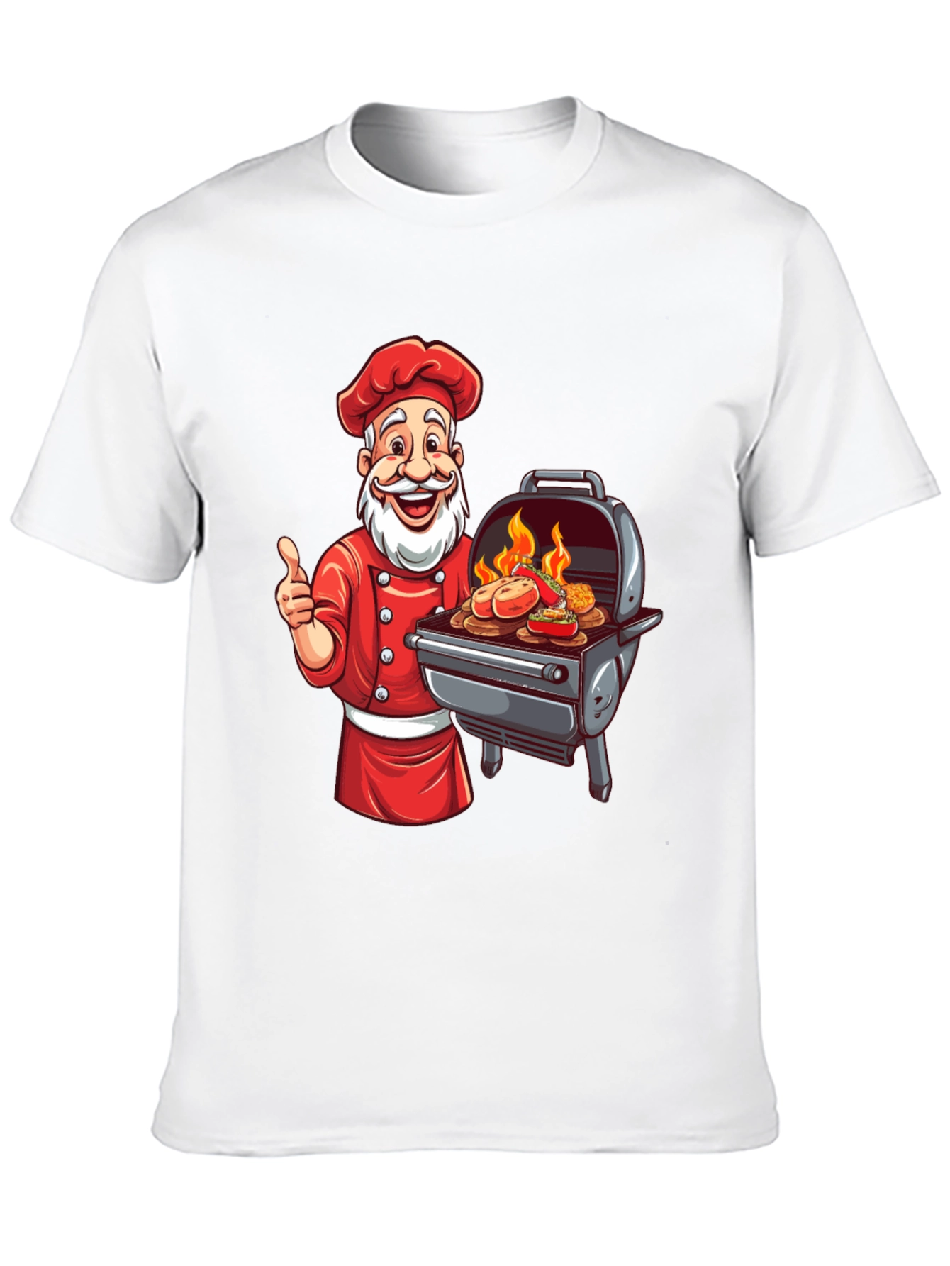 Santa Chef BBQ T-Shirt - Holiday Grill Master Tee