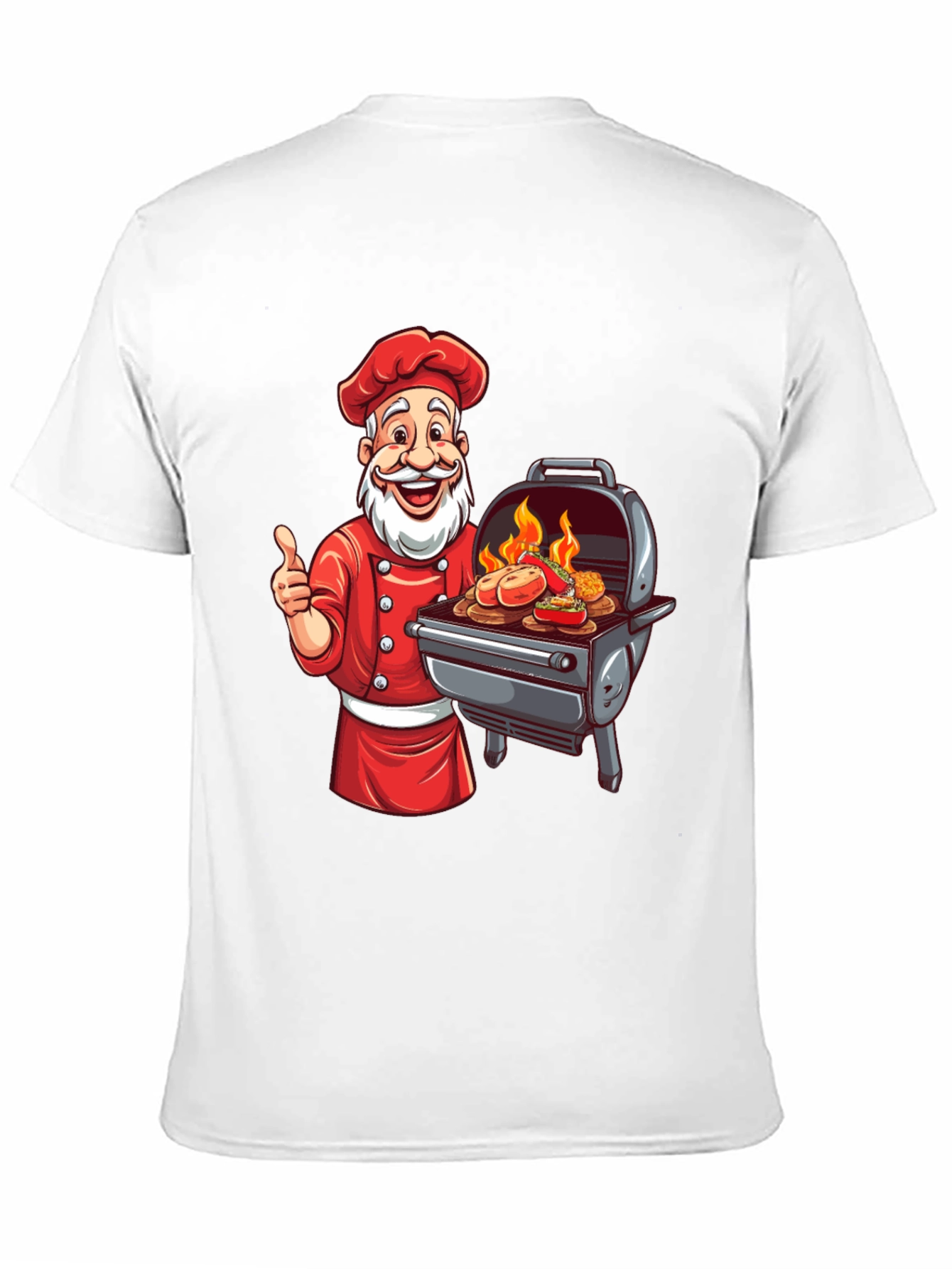 Santa Chef BBQ T-Shirt - Holiday Grill Master Tee