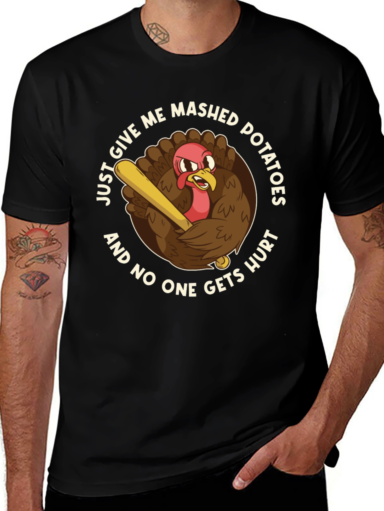 Mashed Potatoes Turkey Funny T-Shirt