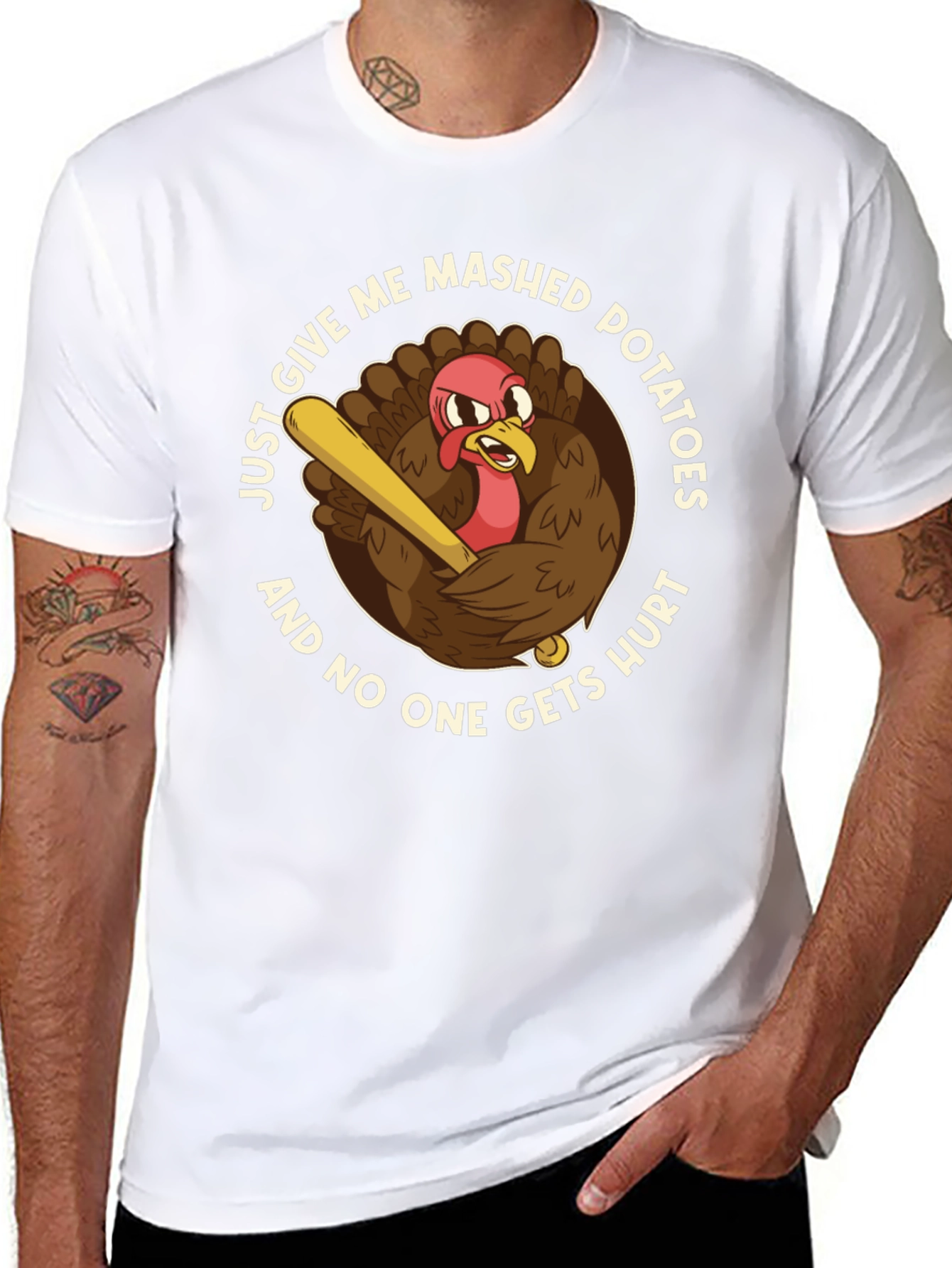 Mashed Potatoes Turkey Funny T-Shirt
