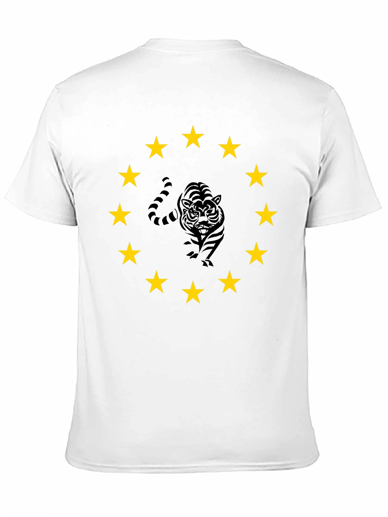 Tiger Star Circle Black T-Shirt