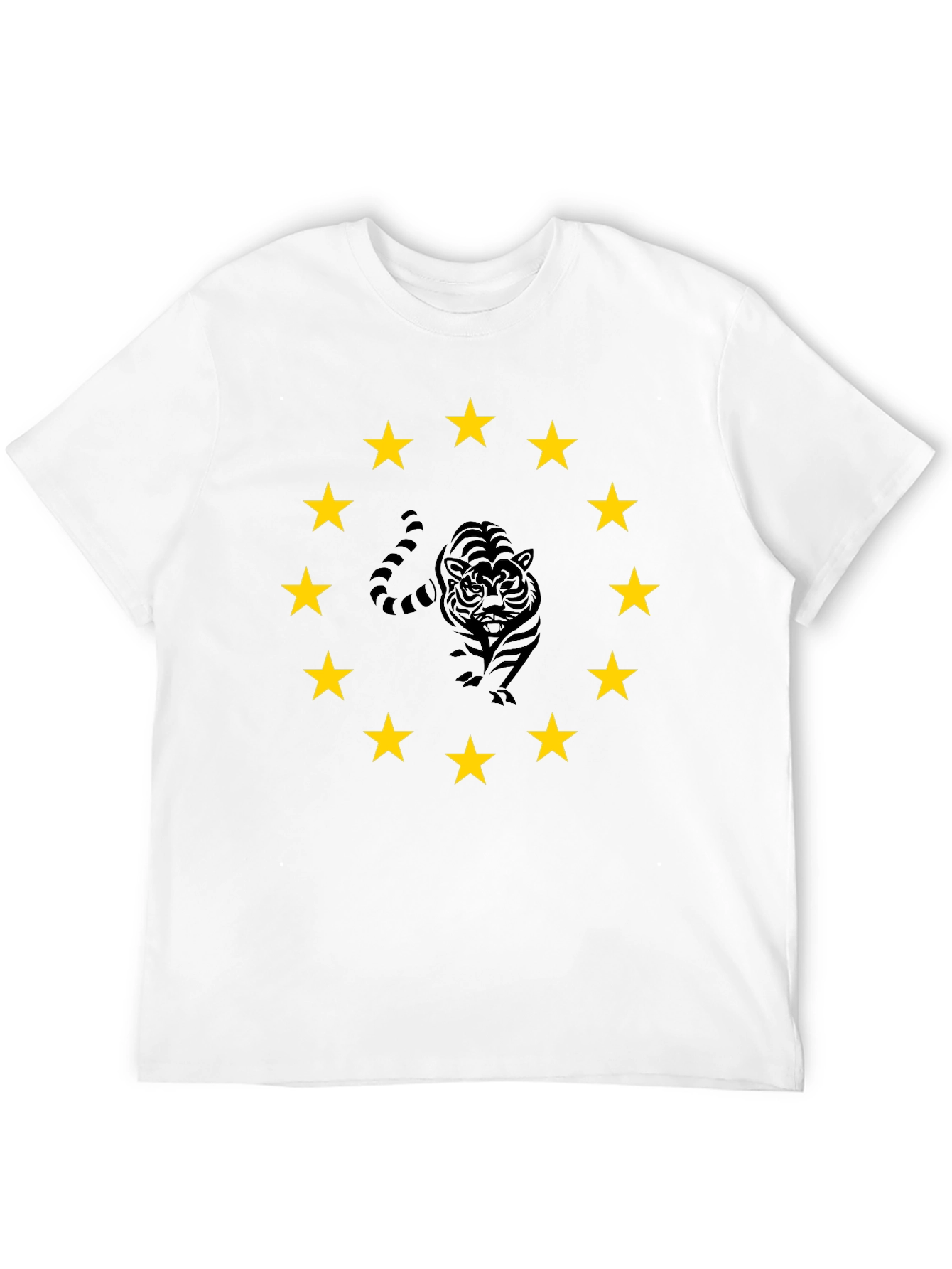 Tiger Star Circle Black T-Shirt