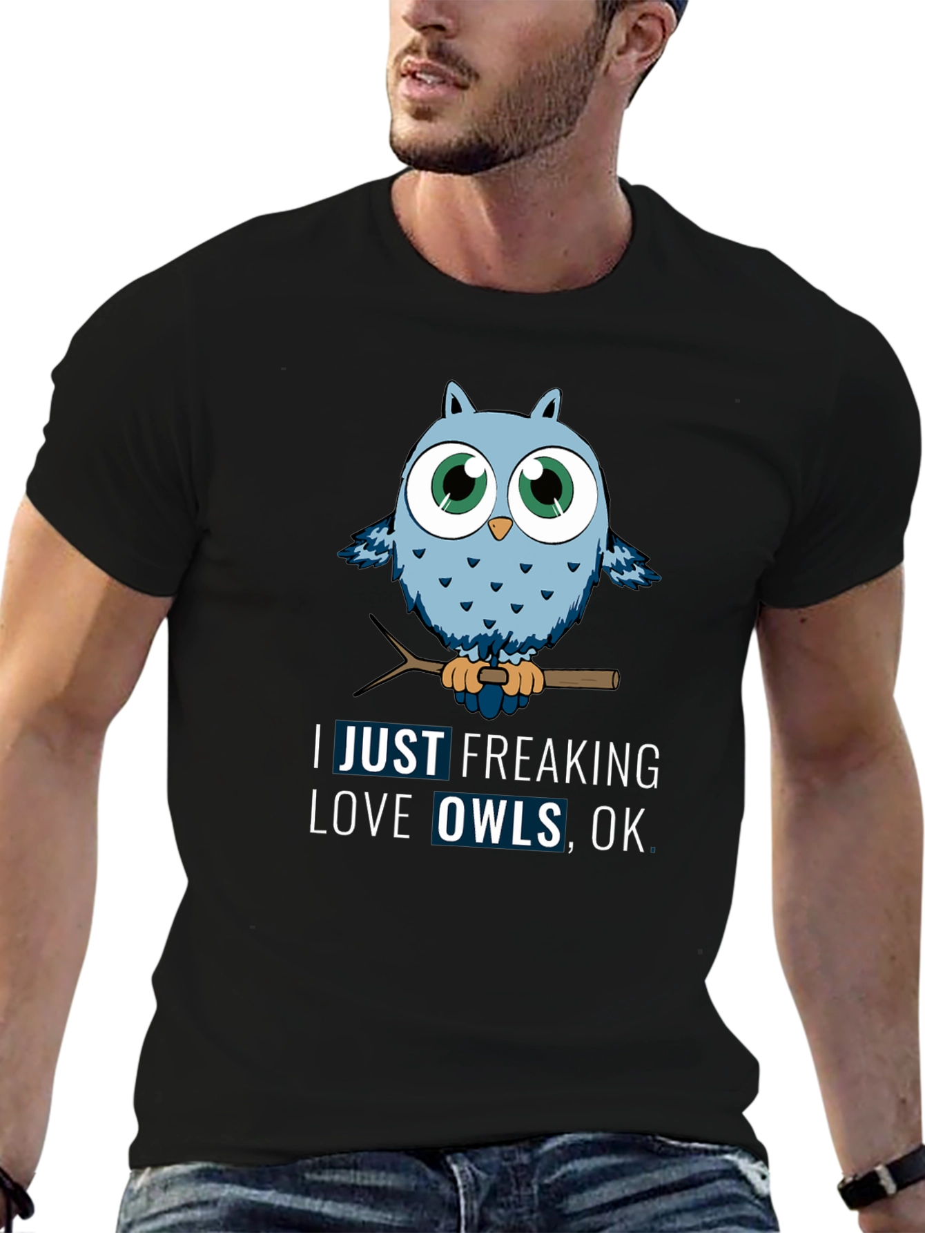Owl Lover Graphic Tee - Just Freaking Love Owls