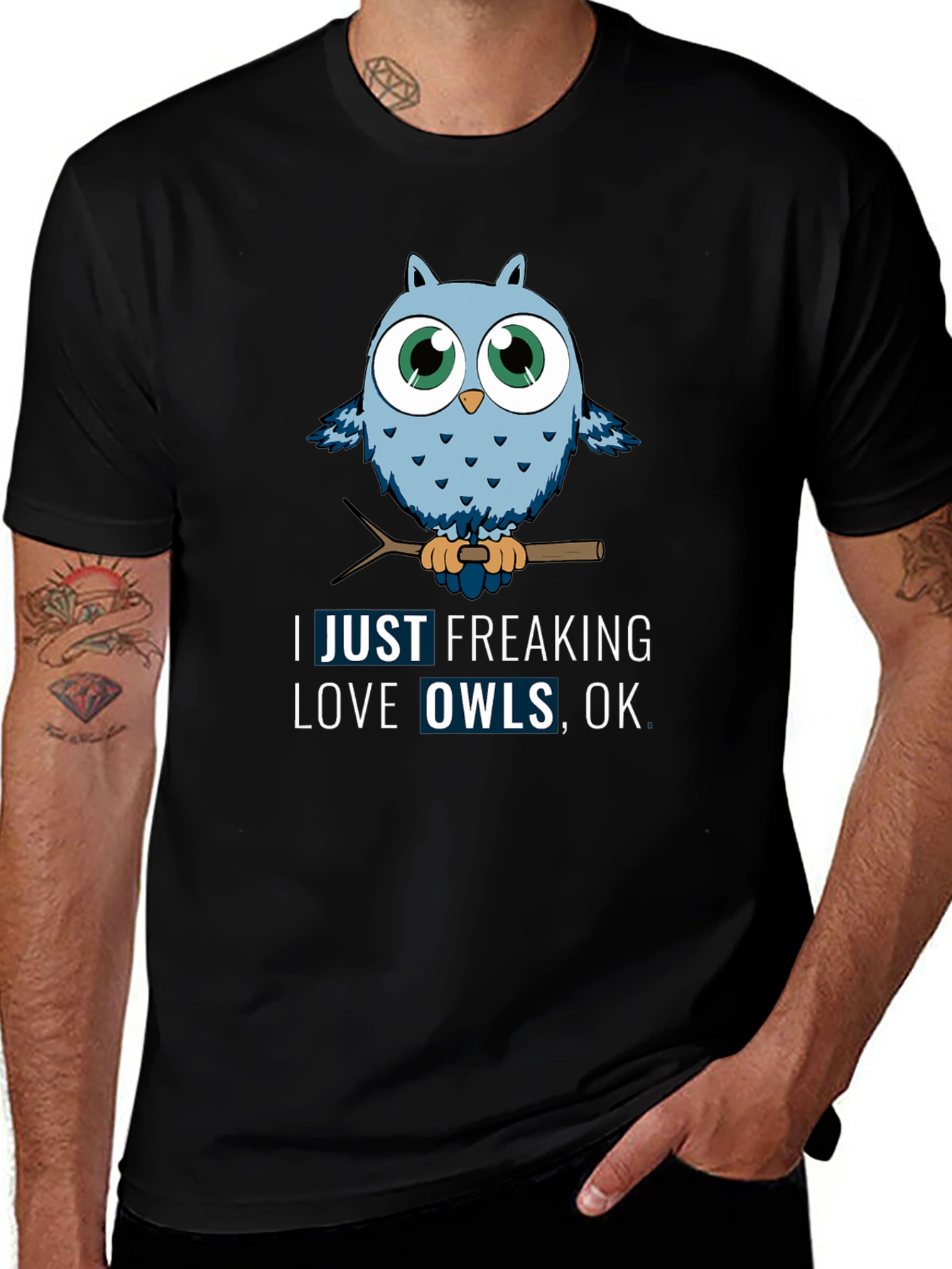 Owl Lover Graphic Tee - Just Freaking Love Owls