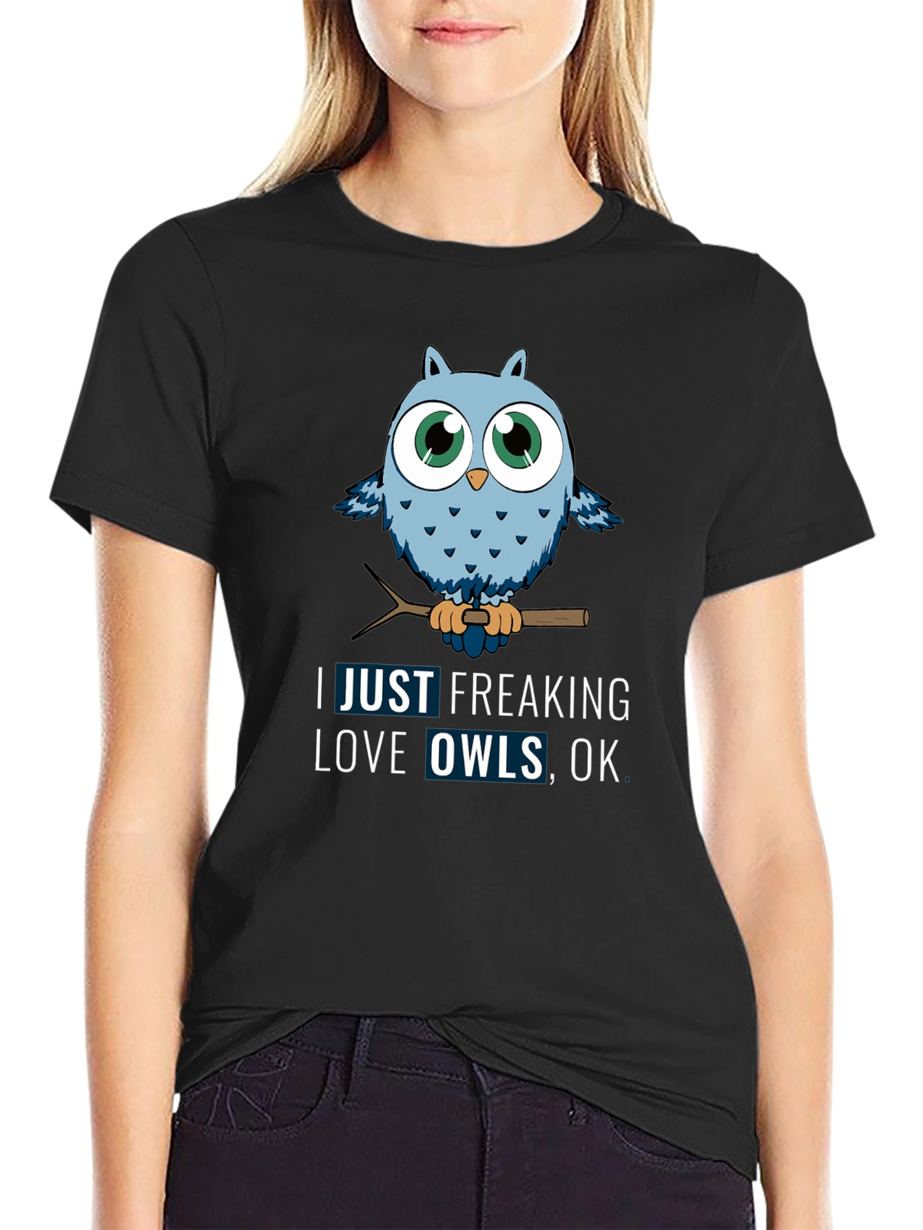Owl Lover Graphic Tee - Just Freaking Love Owls