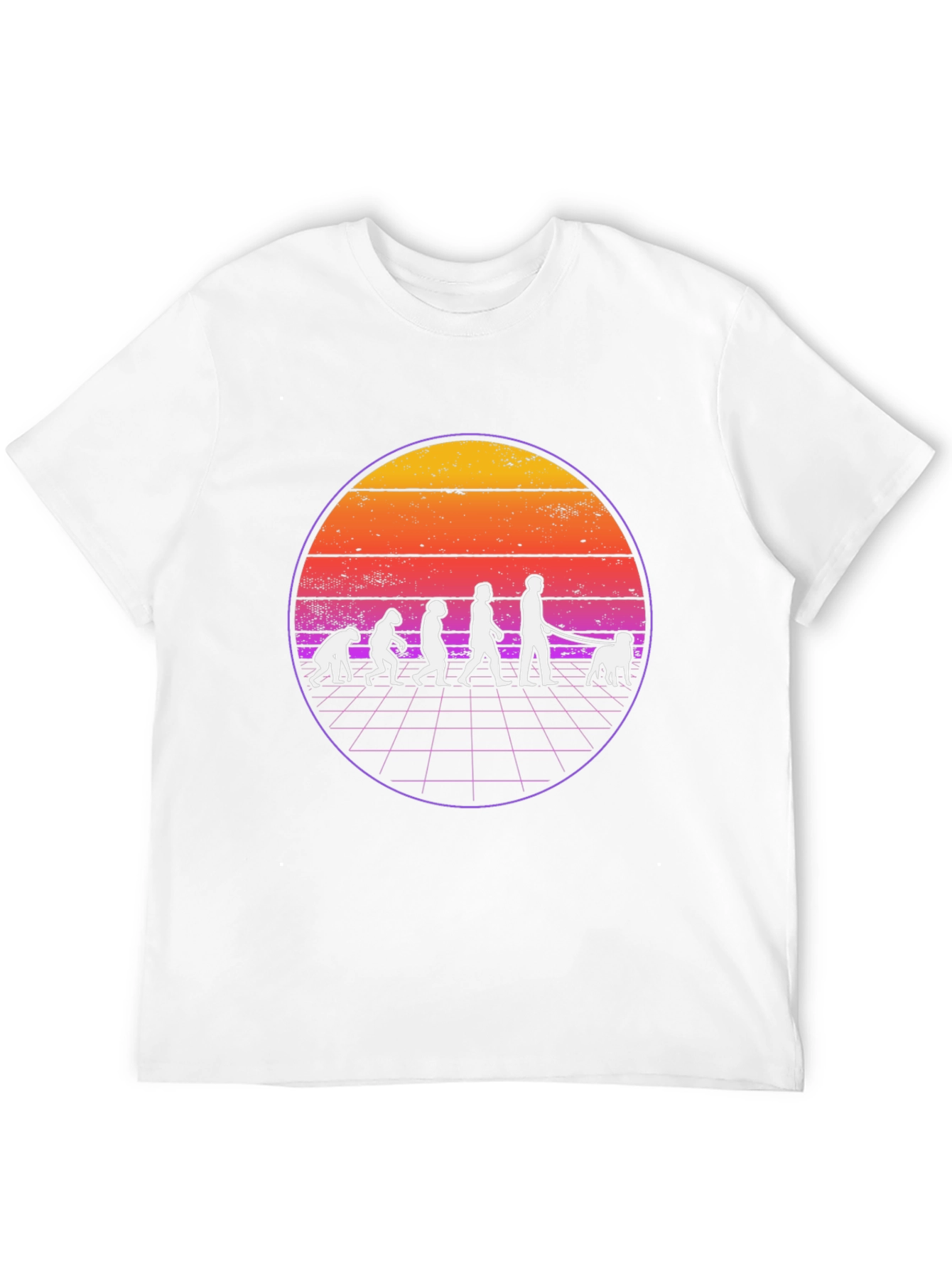 Evolution Dog Walker Retro T-Shirt