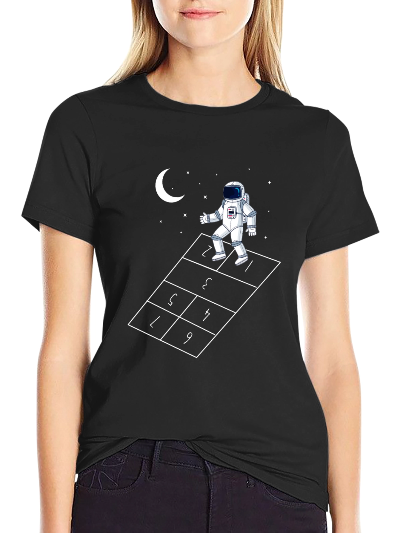 Astronaut Hopscotch Graphic Tee - Unisex
