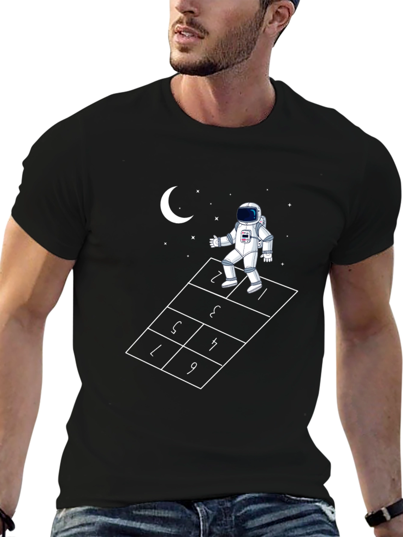 Astronaut Hopscotch Graphic Tee - Unisex