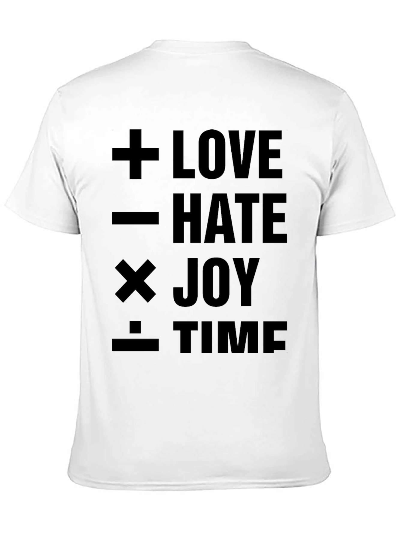 Math Love Joy Time Graphic Black T-Shirt
