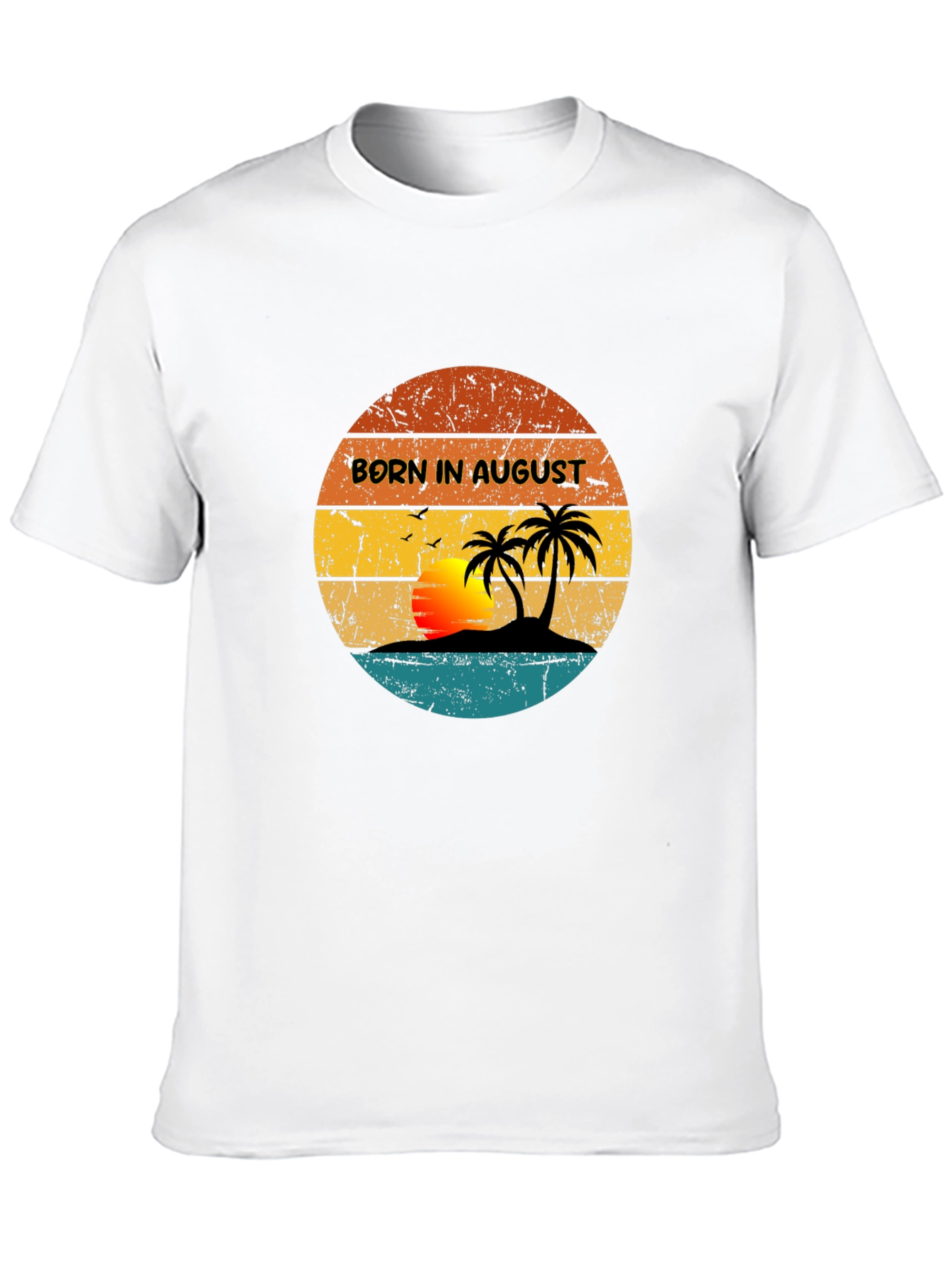 Born in August Sunset Graphic T-Shirt