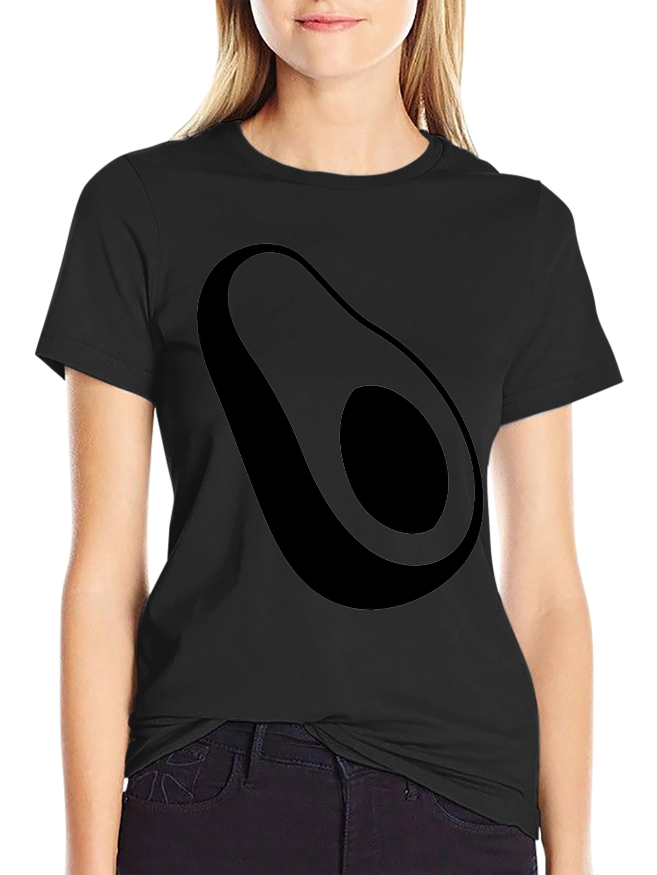 Avocado Graphic Black T-Shirt