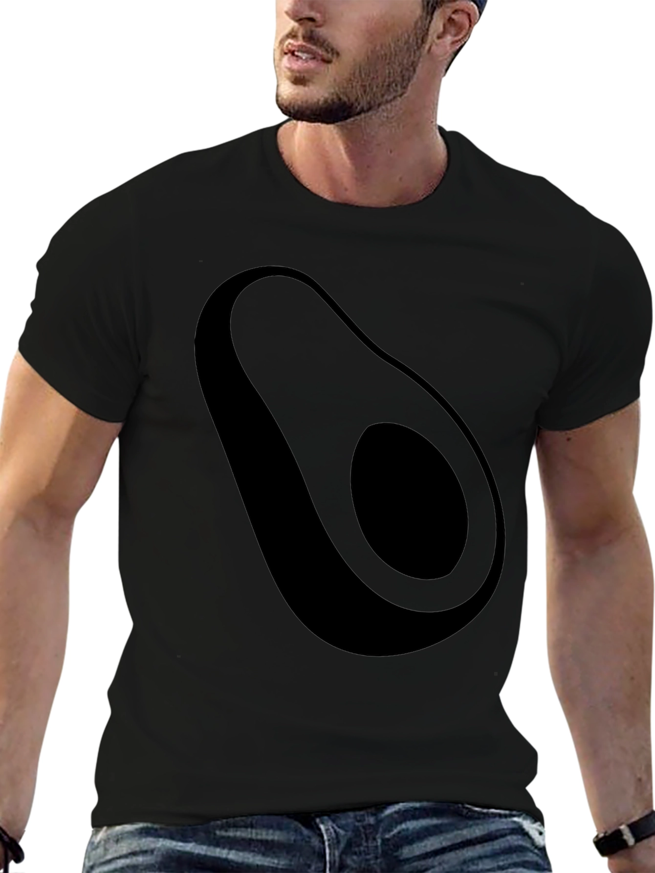 Avocado Graphic Black T-Shirt
