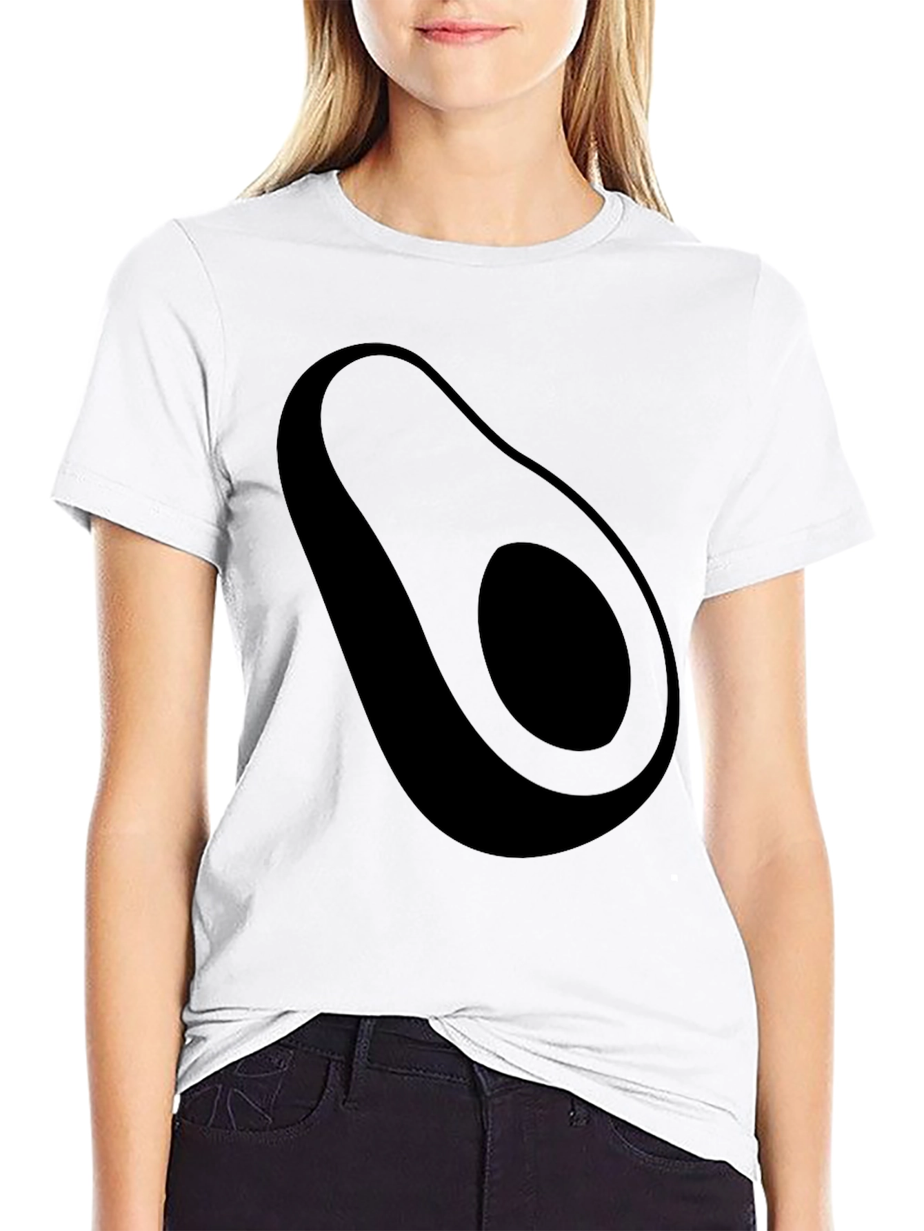 Avocado Graphic Black T-Shirt
