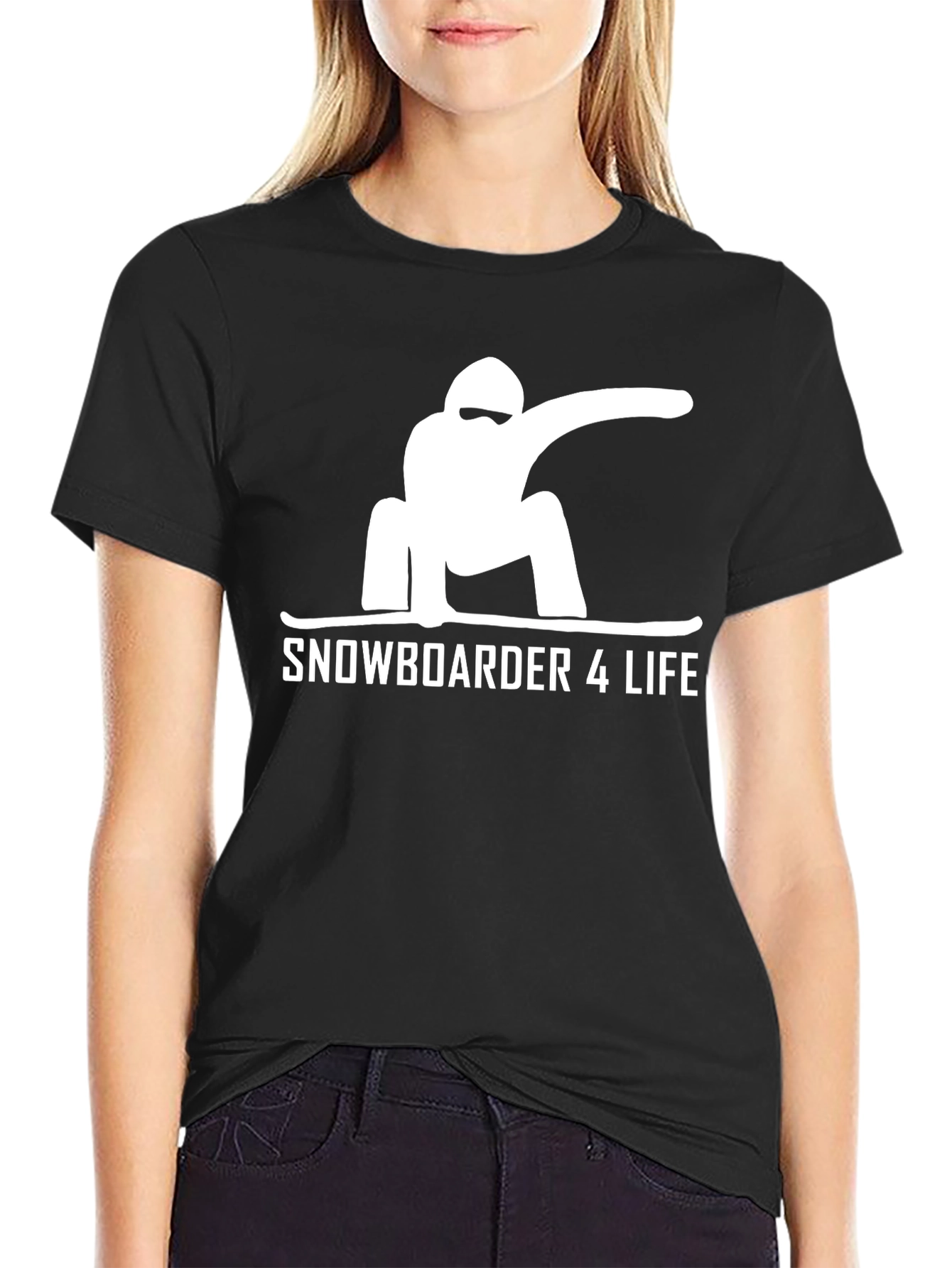 Snowboarder 4 Life Black Graphic Tee
