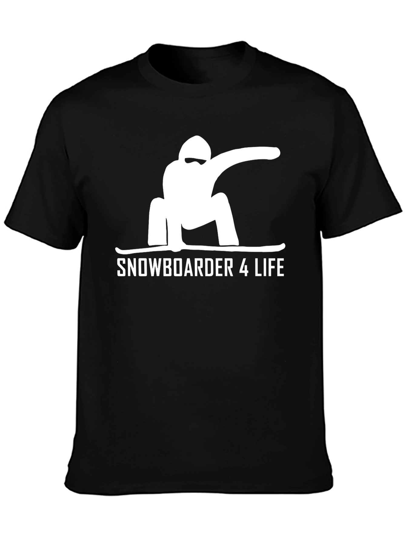 Snowboarder 4 Life Black Graphic Tee