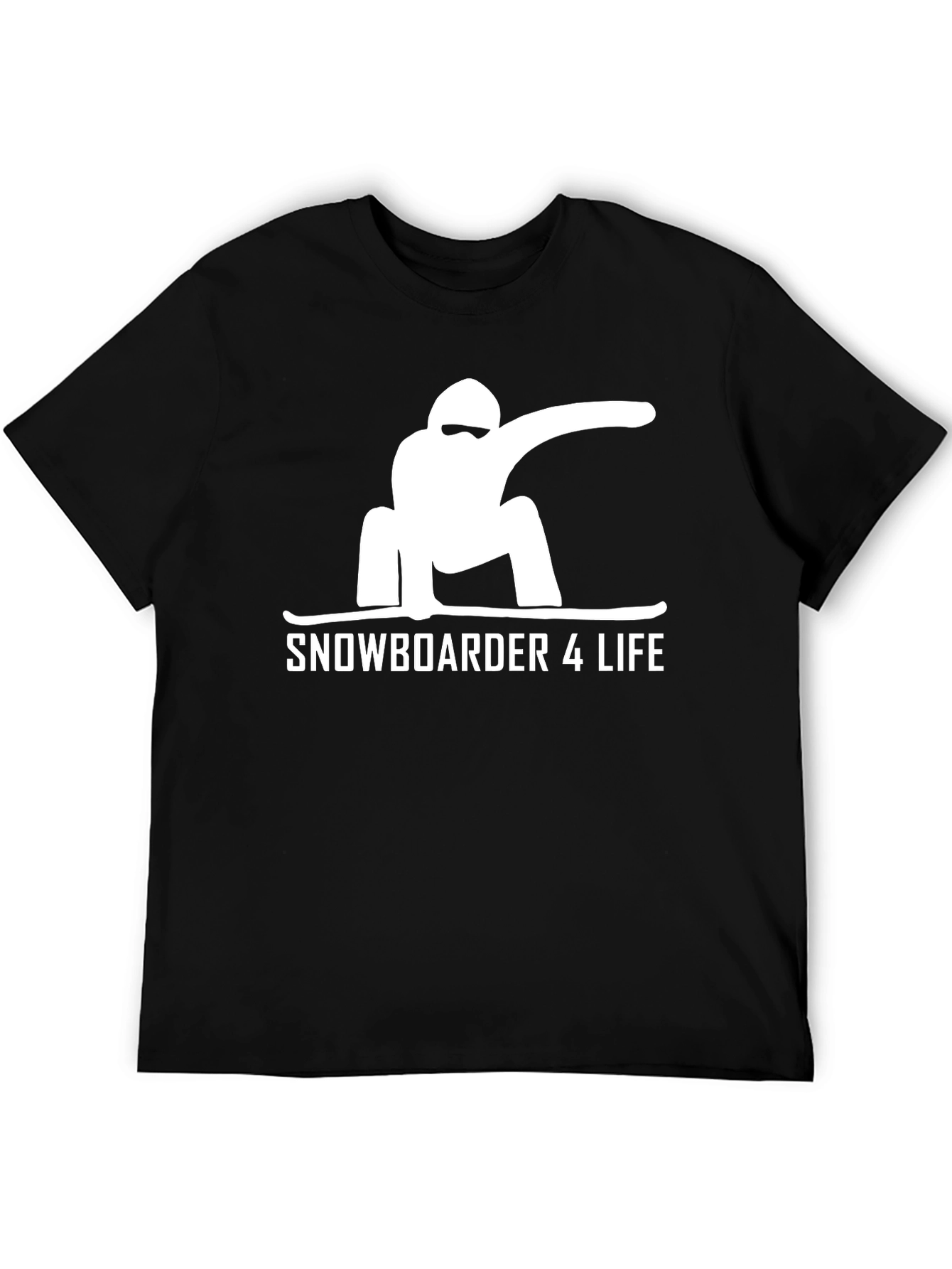 Snowboarder 4 Life Black Graphic Tee