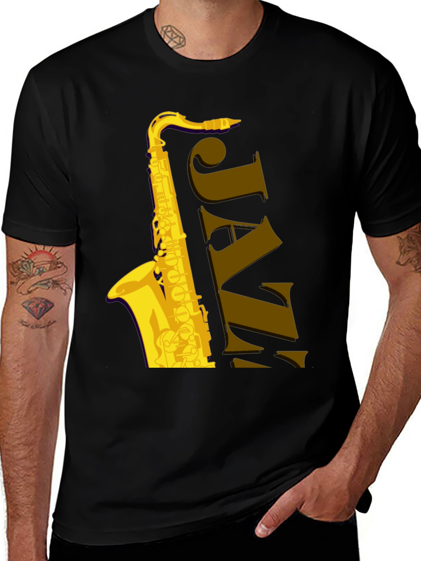 Jazz Saxophone T-Shirt - Musical Style Tee