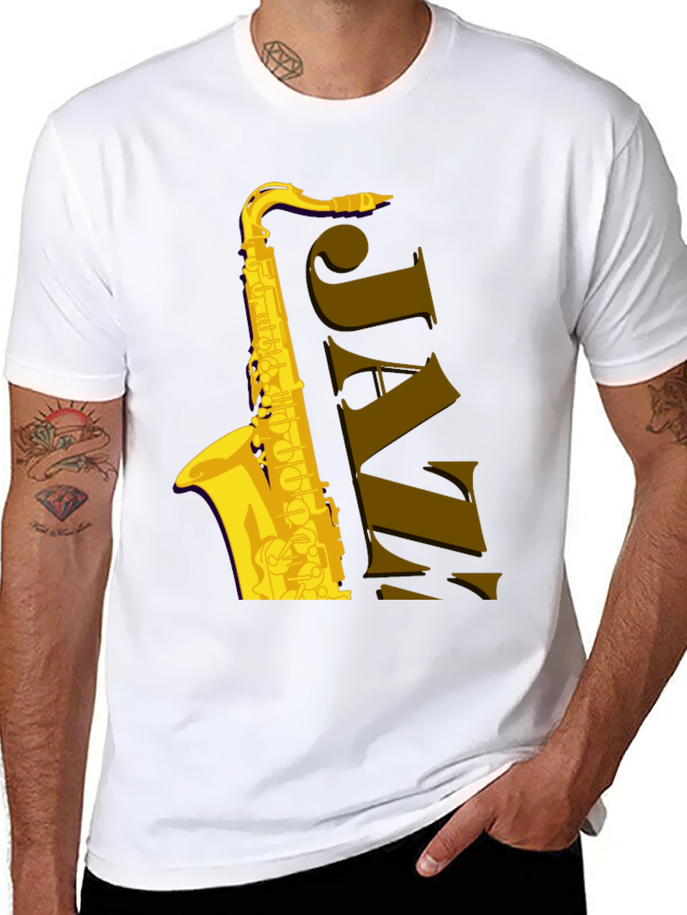Jazz Saxophone T-Shirt - Musical Style Tee