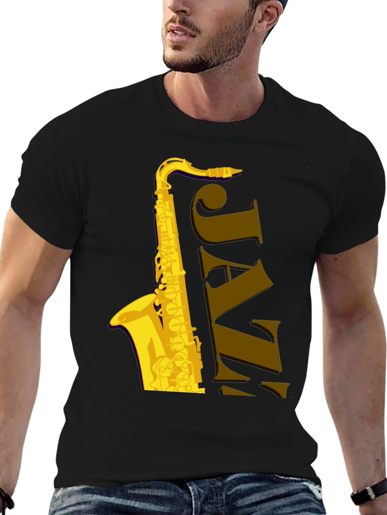 Jazz Saxophone T-Shirt - Musical Style Tee