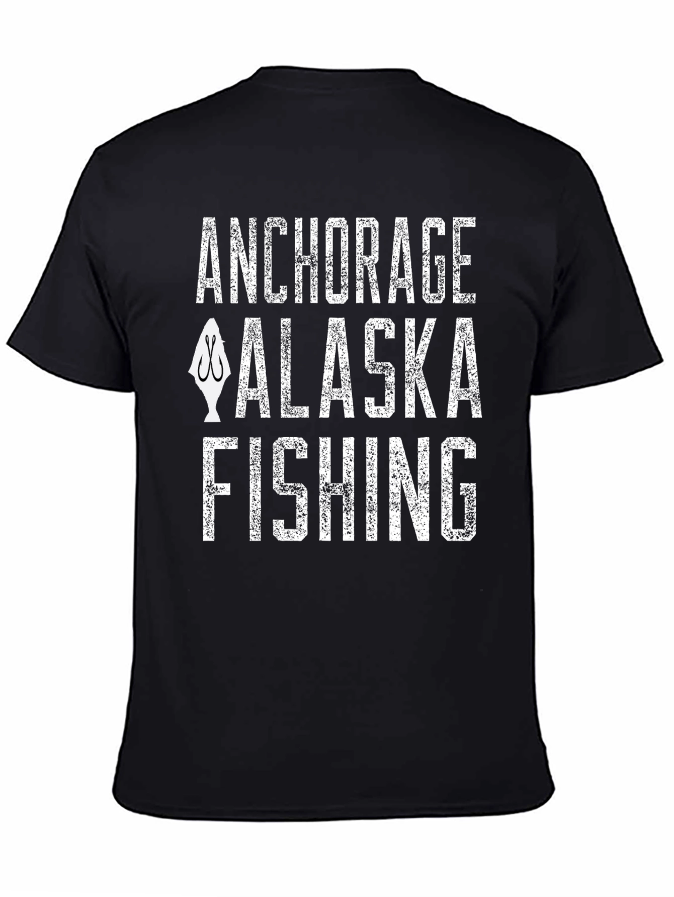 Anchorage Alaska Fishing Graphic T-Shirt