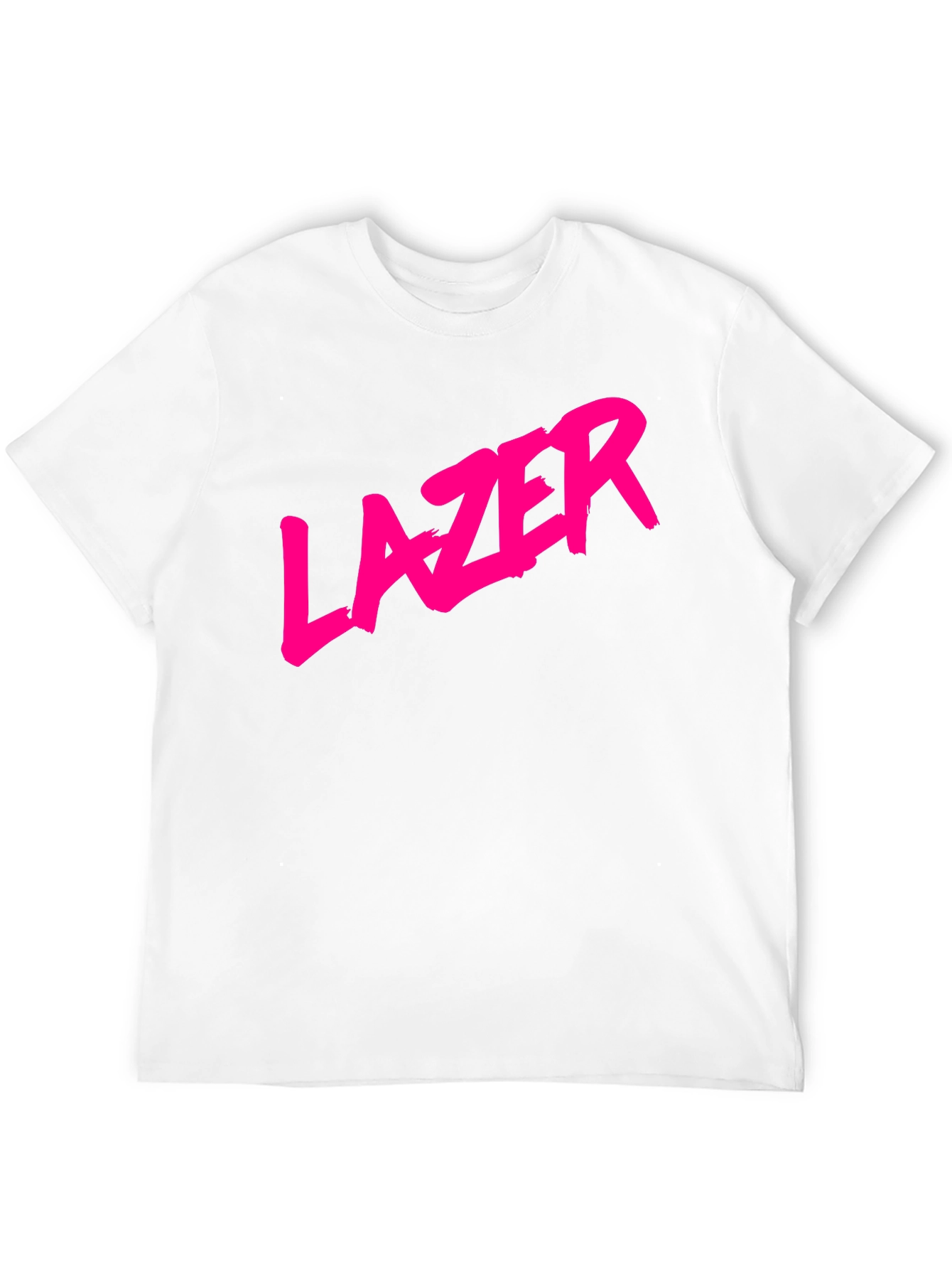 LAZER Graphic T-Shirt - Bold Pink Print on Black