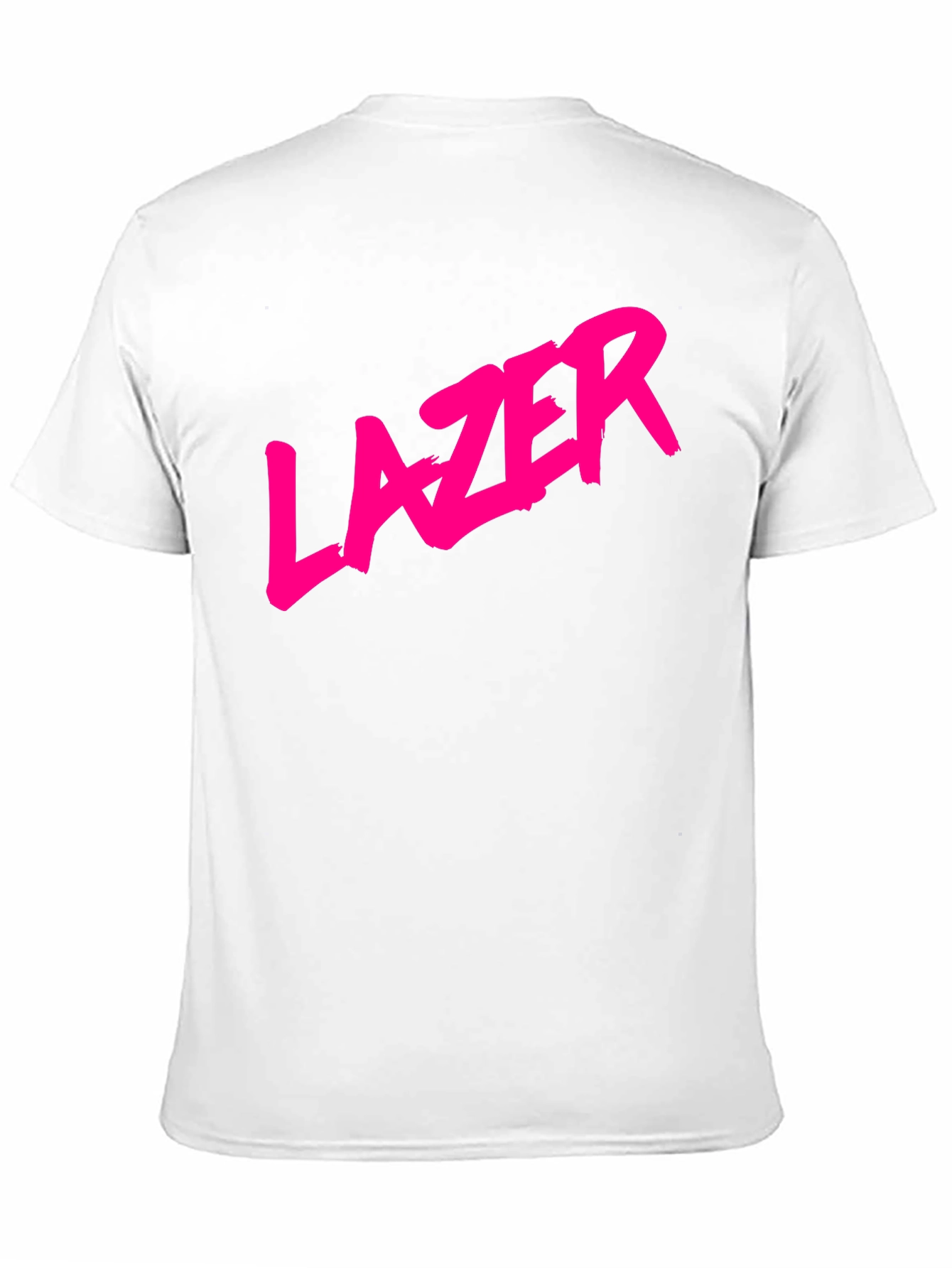 LAZER Graphic T-Shirt - Bold Pink Print on Black