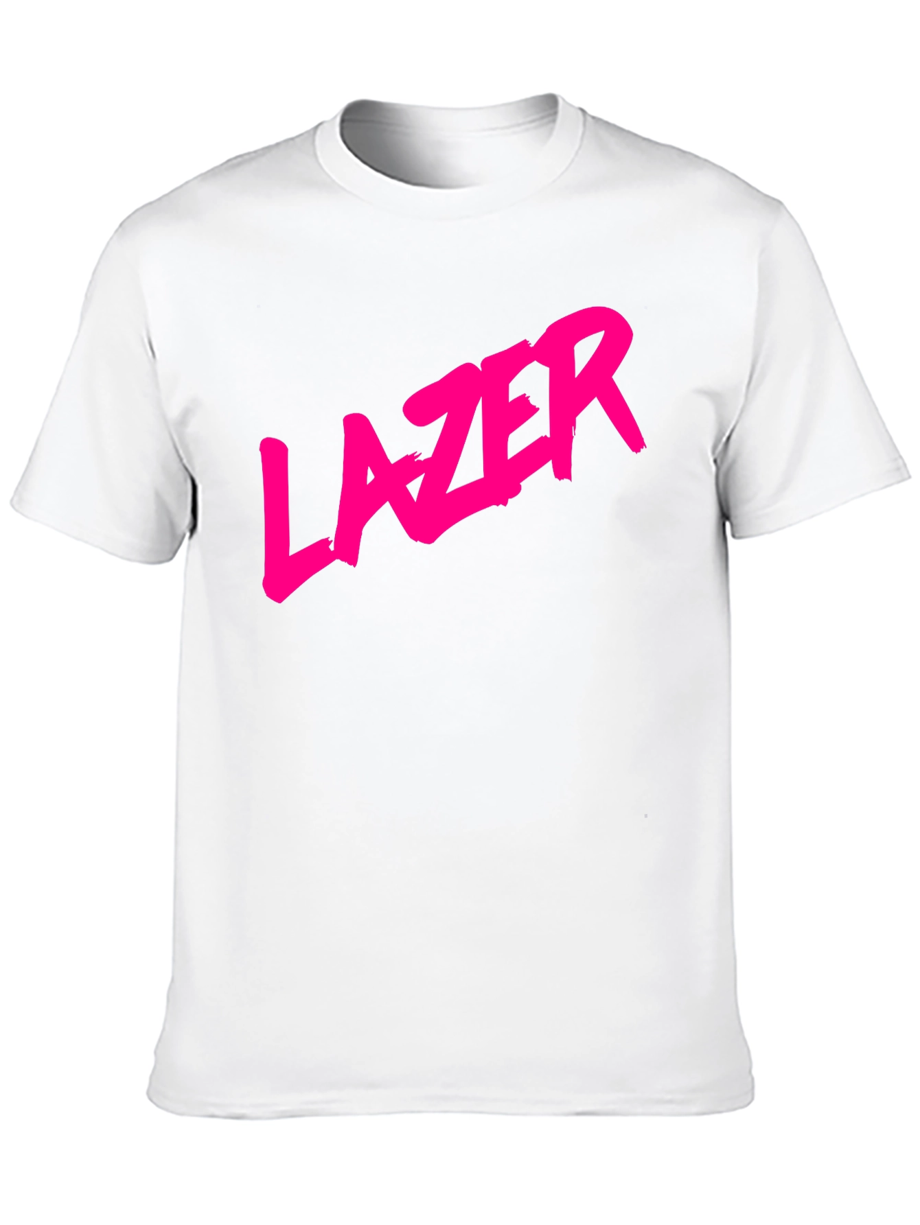 LAZER Graphic T-Shirt - Bold Pink Print on Black