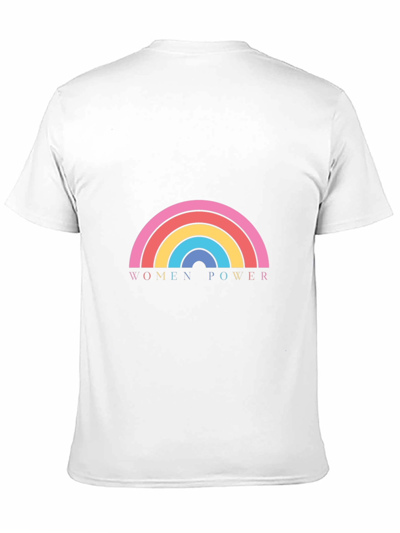 Women Power Rainbow Graphic Black T-Shirt