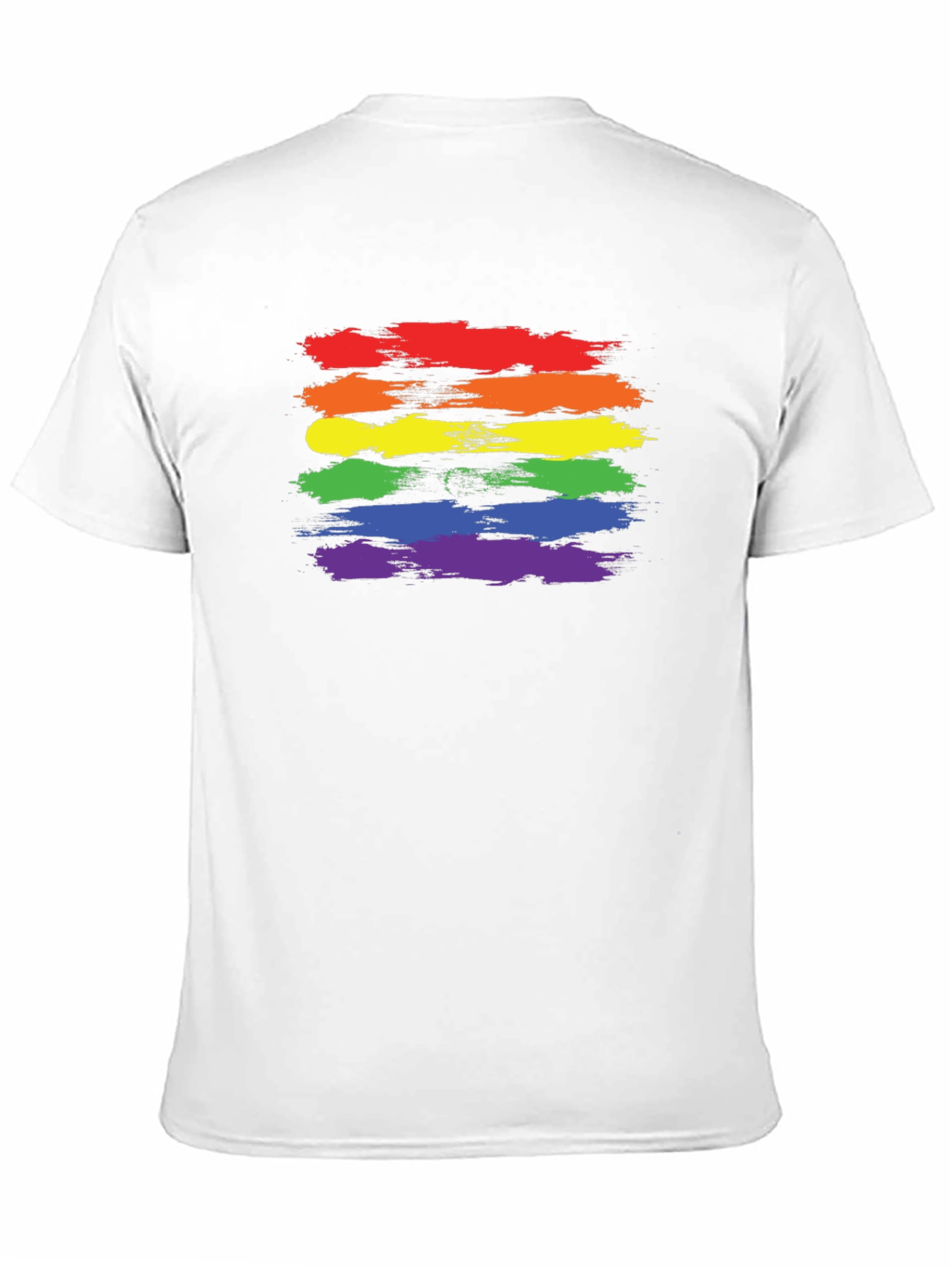 LGBT Pride T-Shirt - Rainbow Brush Strokes