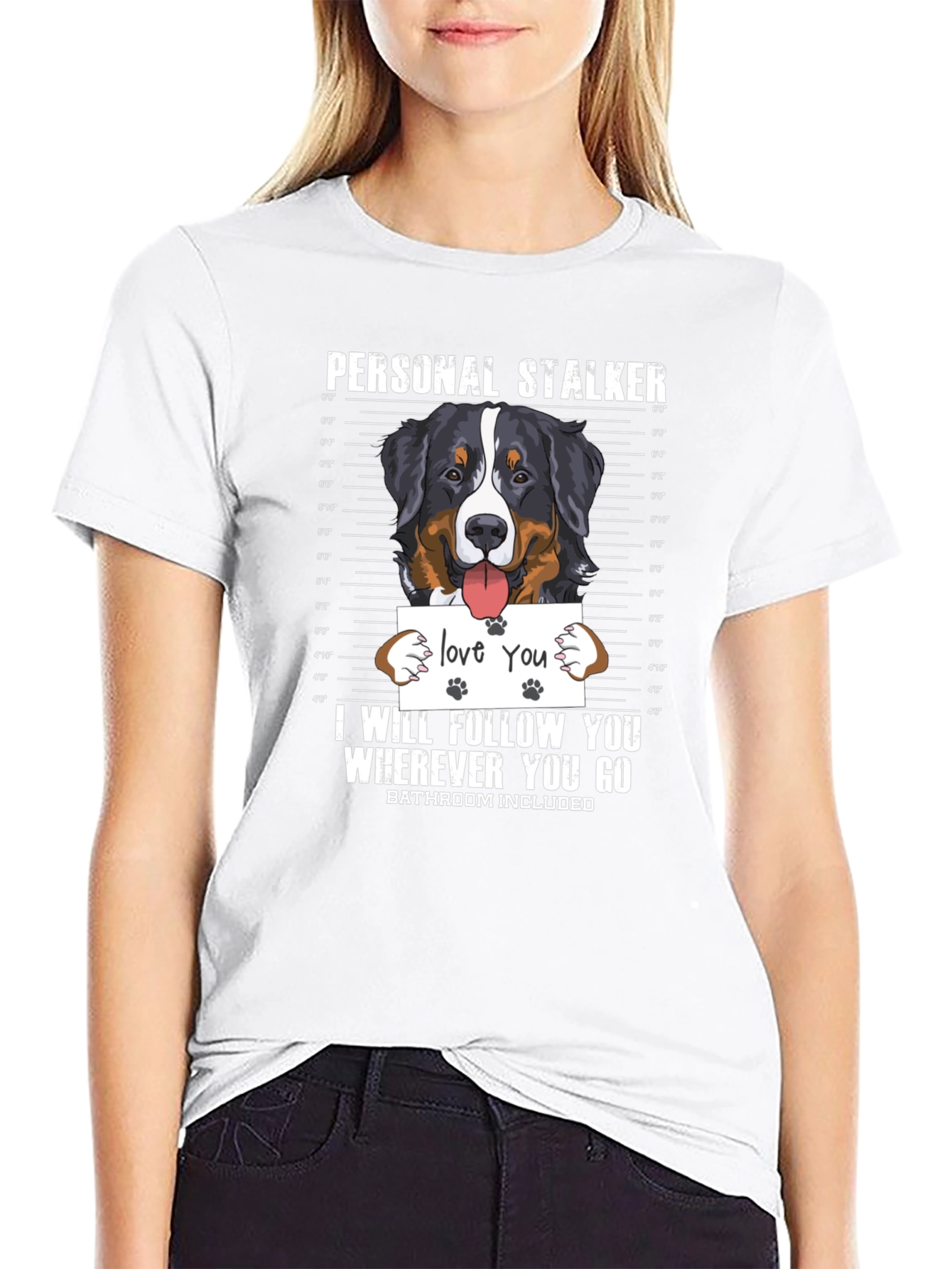 Personal Stalker Dog T-Shirt - Funny Pet Lover Tee