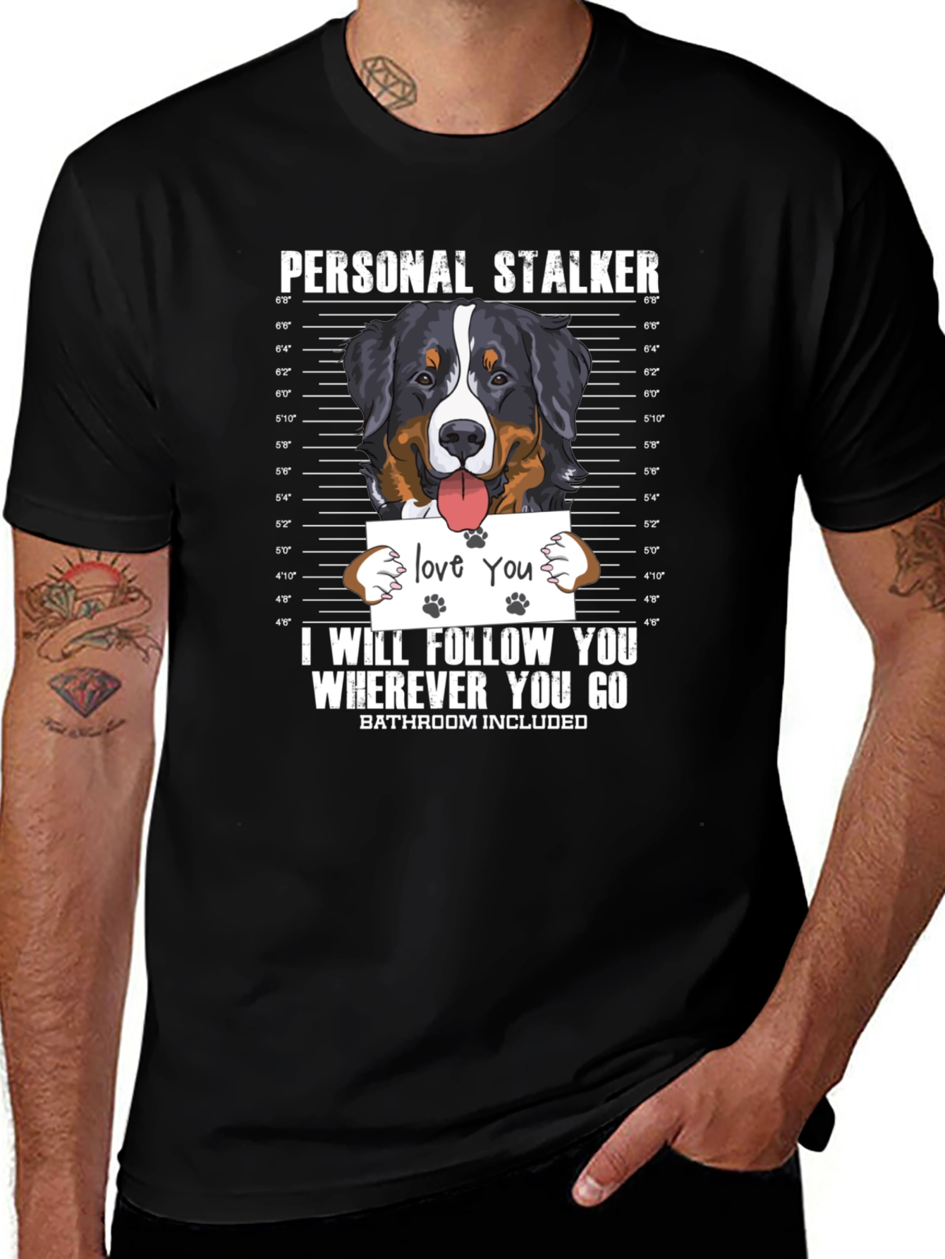 Personal Stalker Dog T-Shirt - Funny Pet Lover Tee