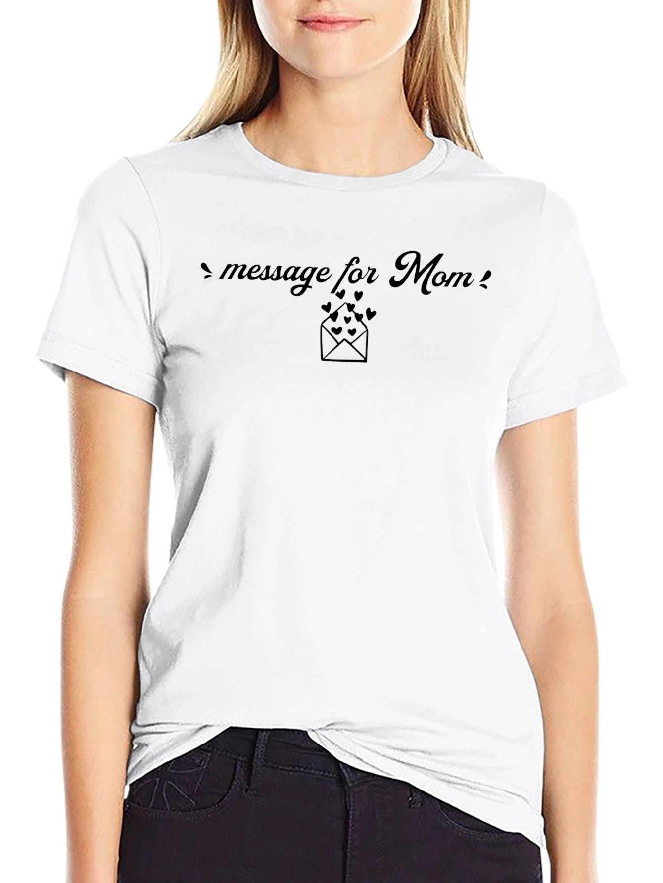 Message for Mom T-Shirt - Envelope Heart Design