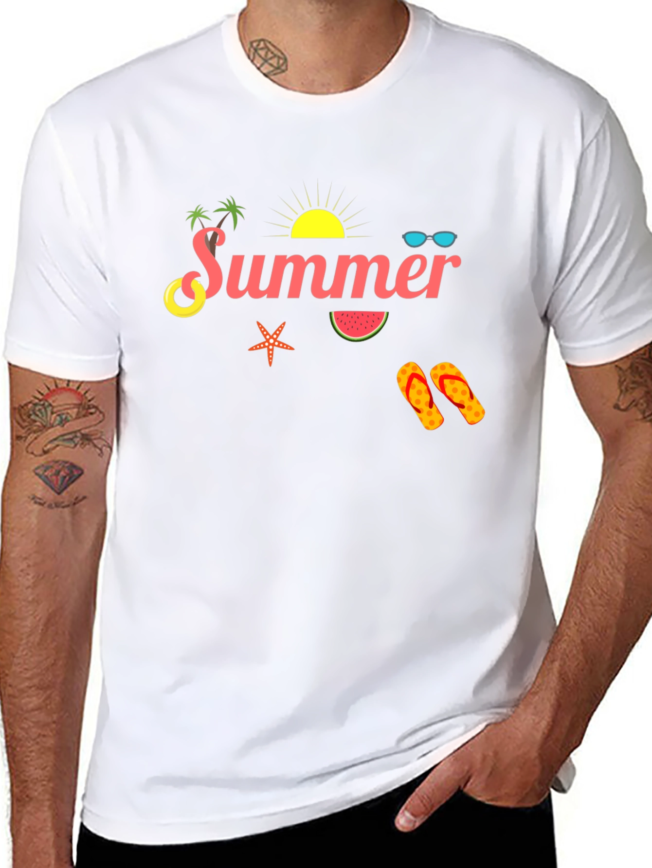 Summer Vibes Black T-Shirt