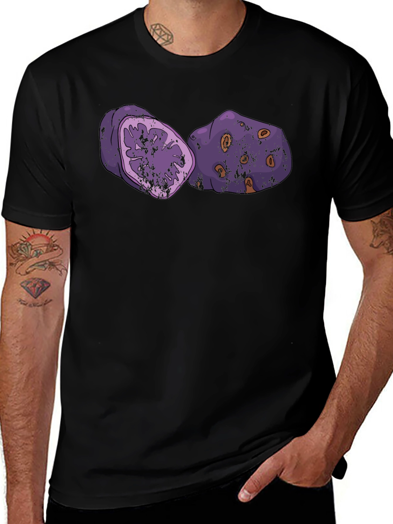 Purple Yam Graphic T-Shirt - Casual Style
