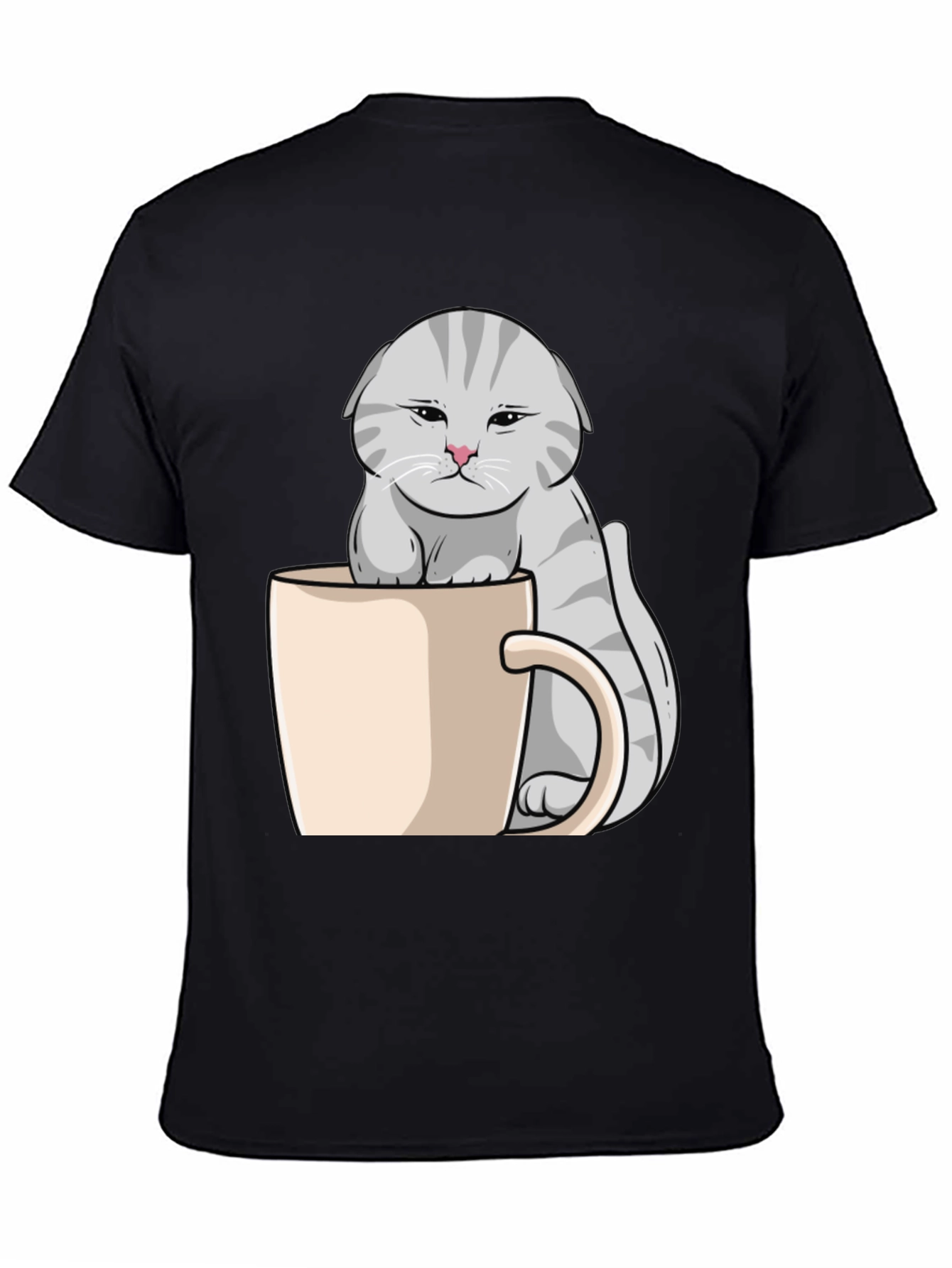 Grumpy Cat Mug T-Shirt - Novelty Kitten Tee