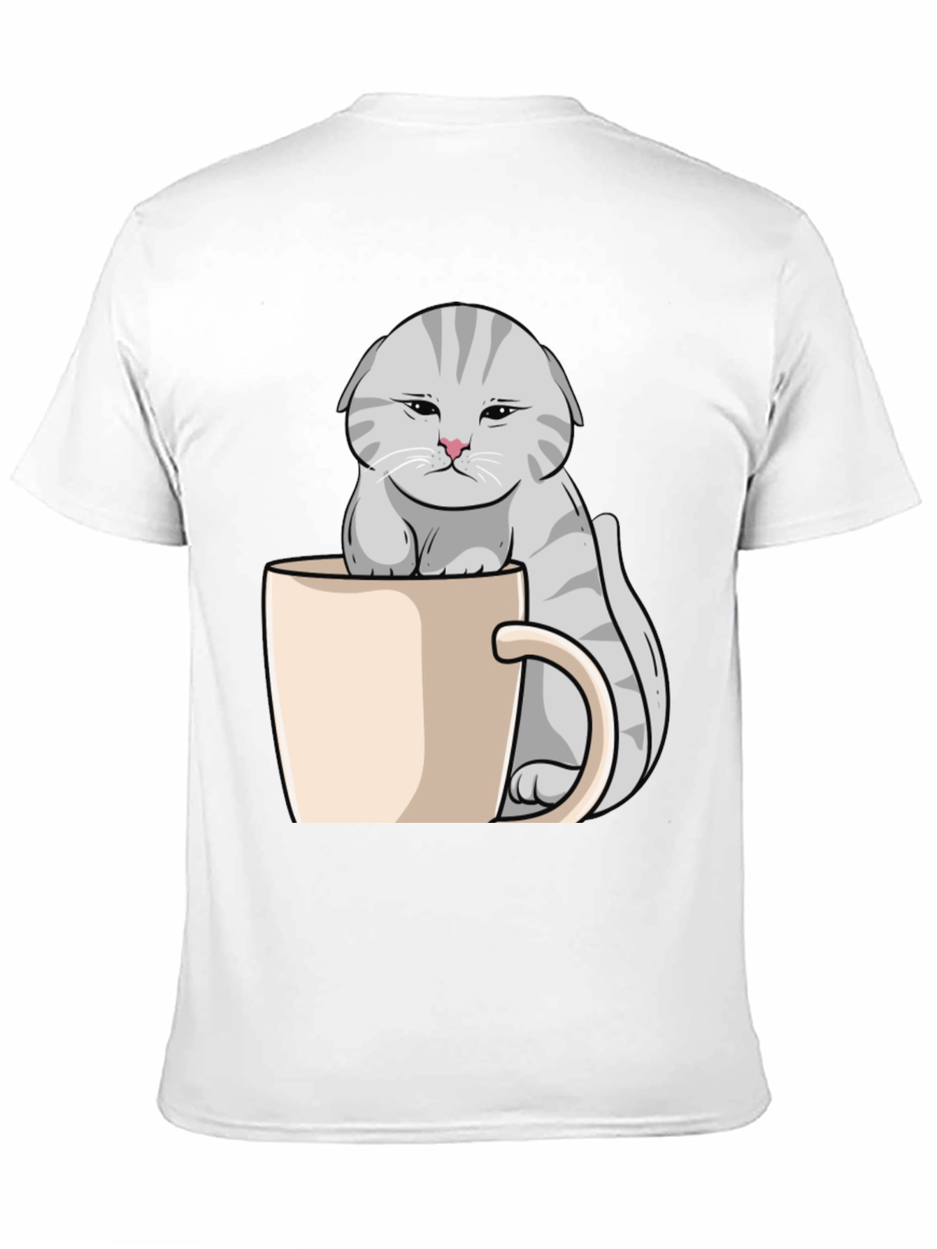 Grumpy Cat Mug T-Shirt - Novelty Kitten Tee
