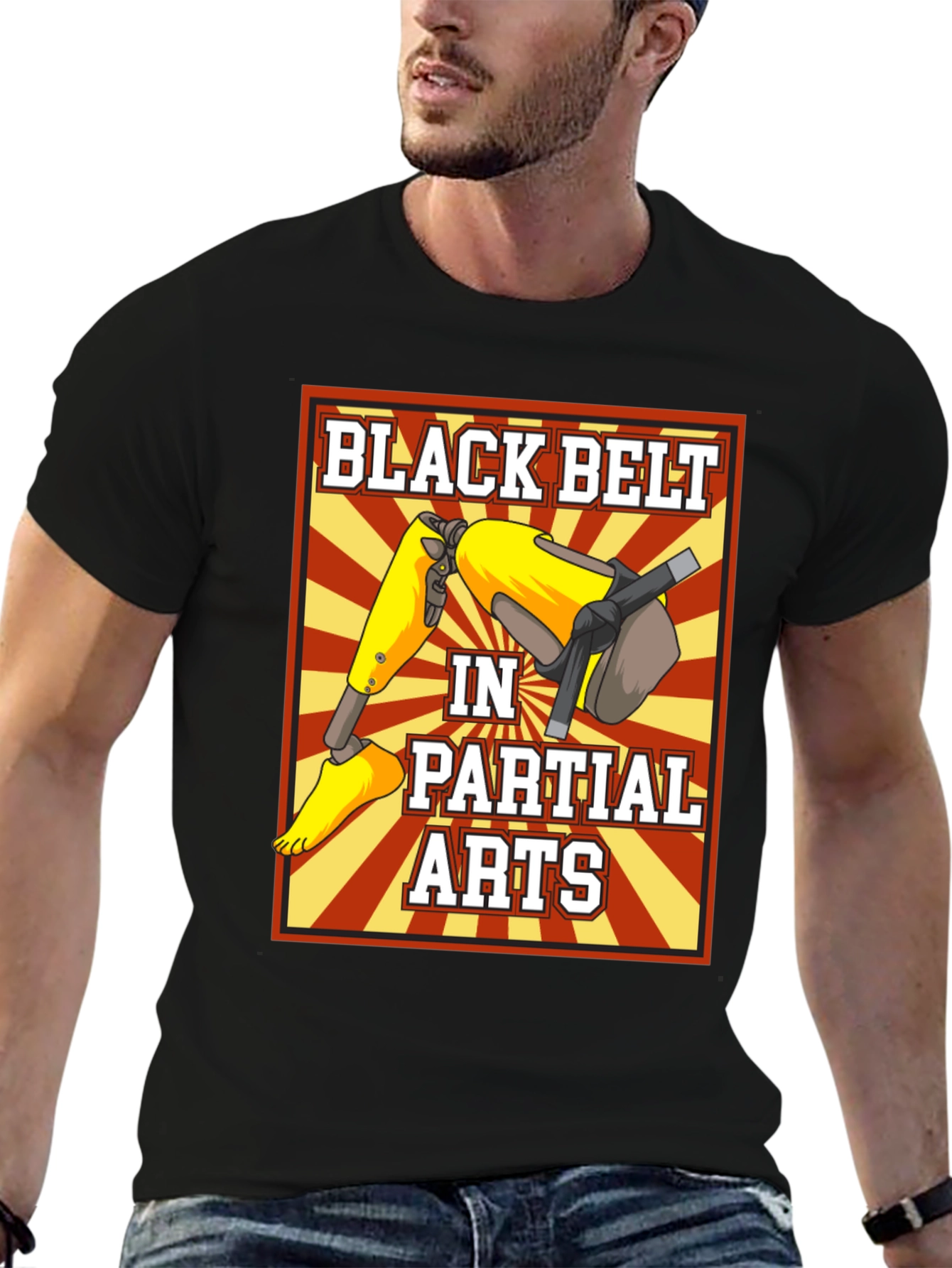 Black Belt in Partial Arts Graphic T-Shirt