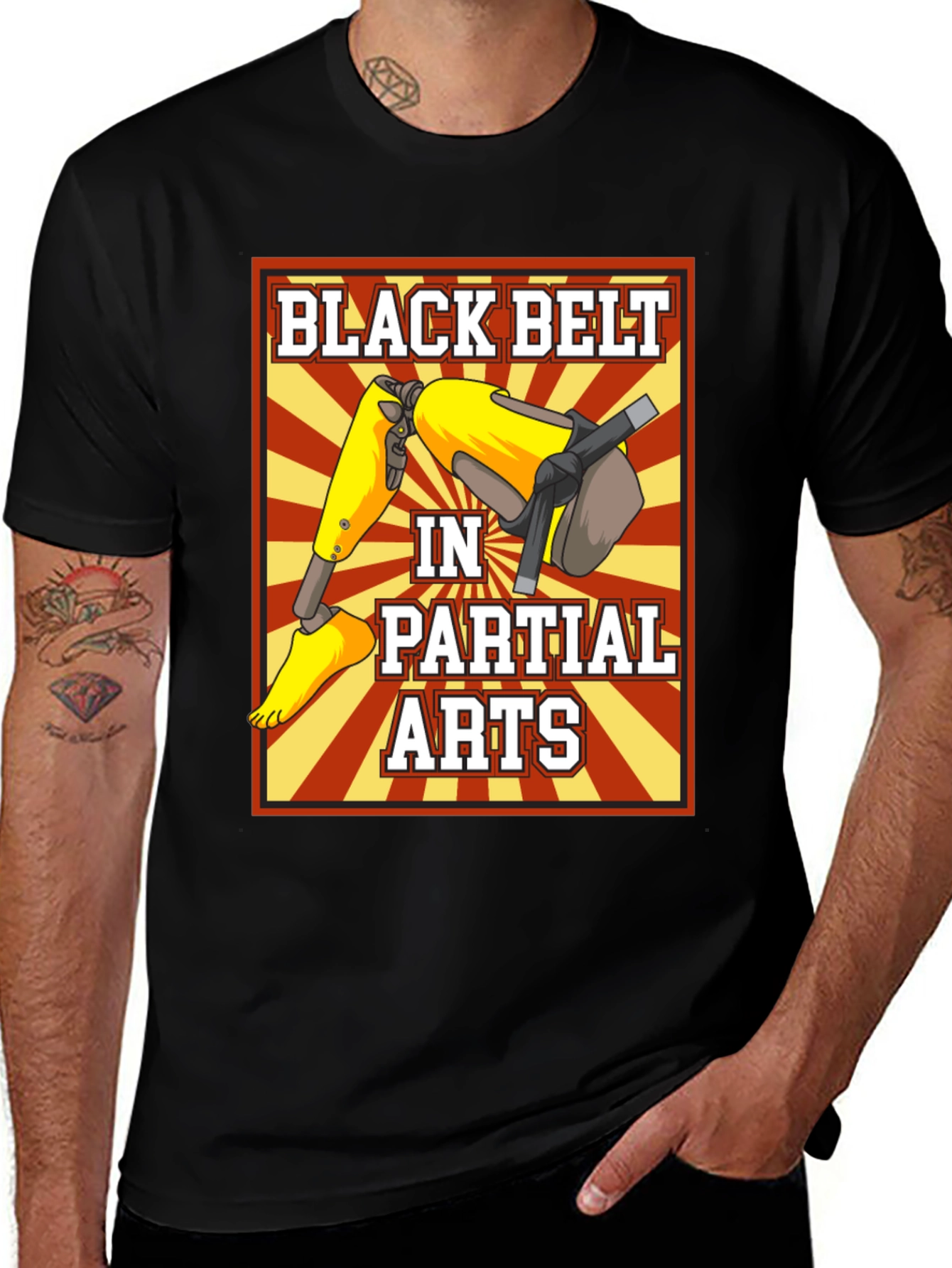 Black Belt in Partial Arts Graphic T-Shirt