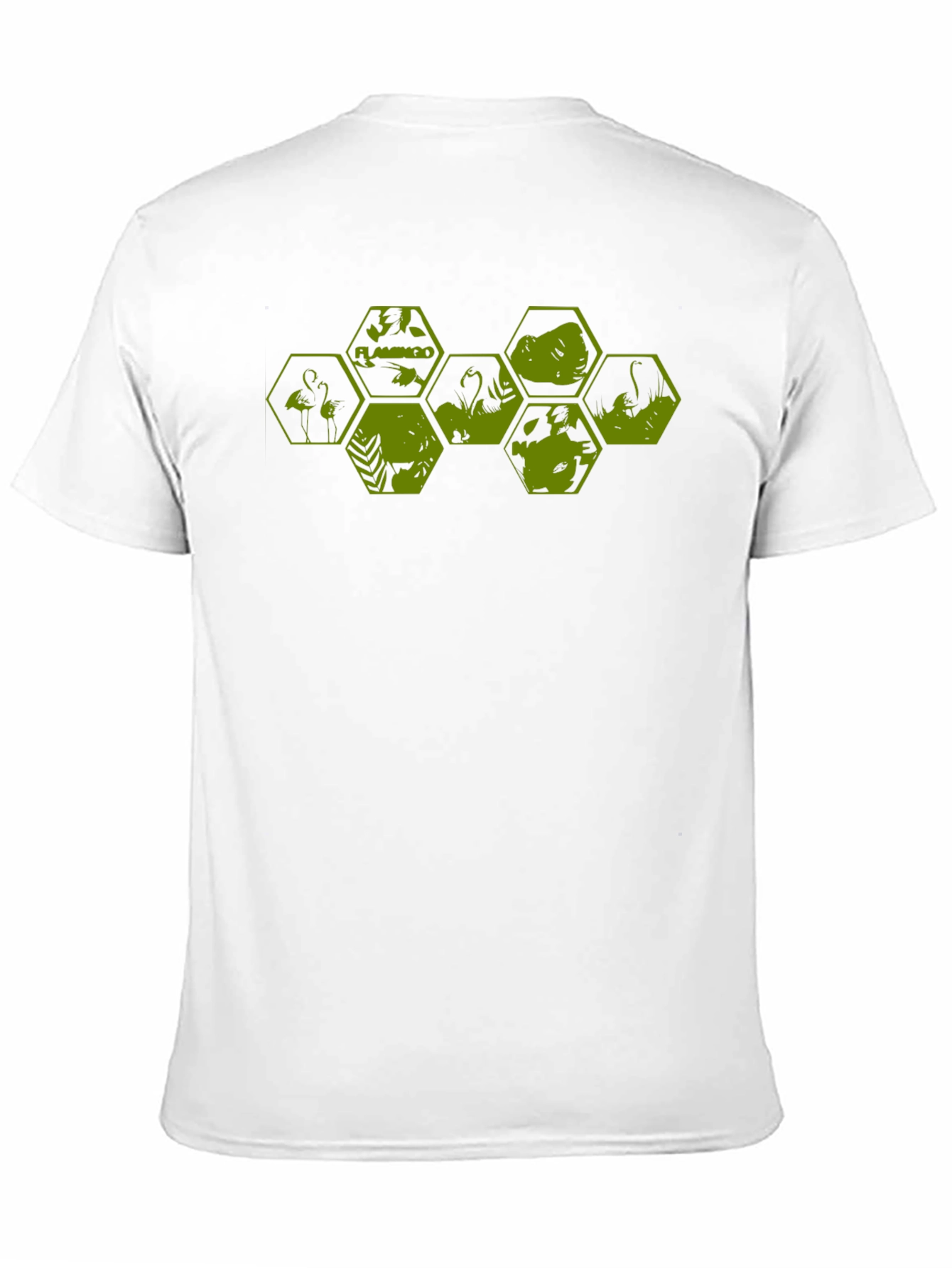 Geometric Flamingo Graphic Tee - Modern Design