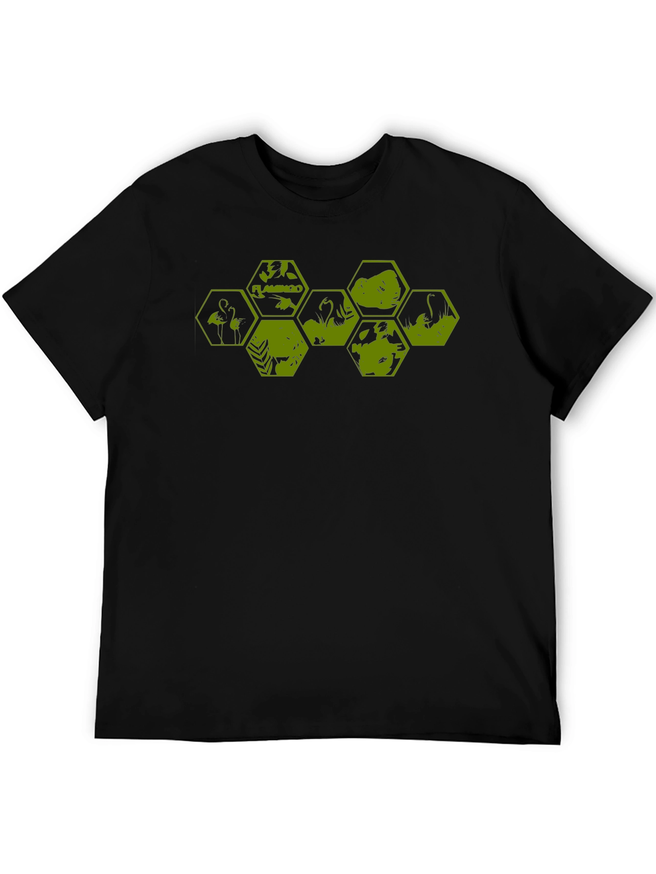 Geometric Flamingo Graphic Tee - Modern Design