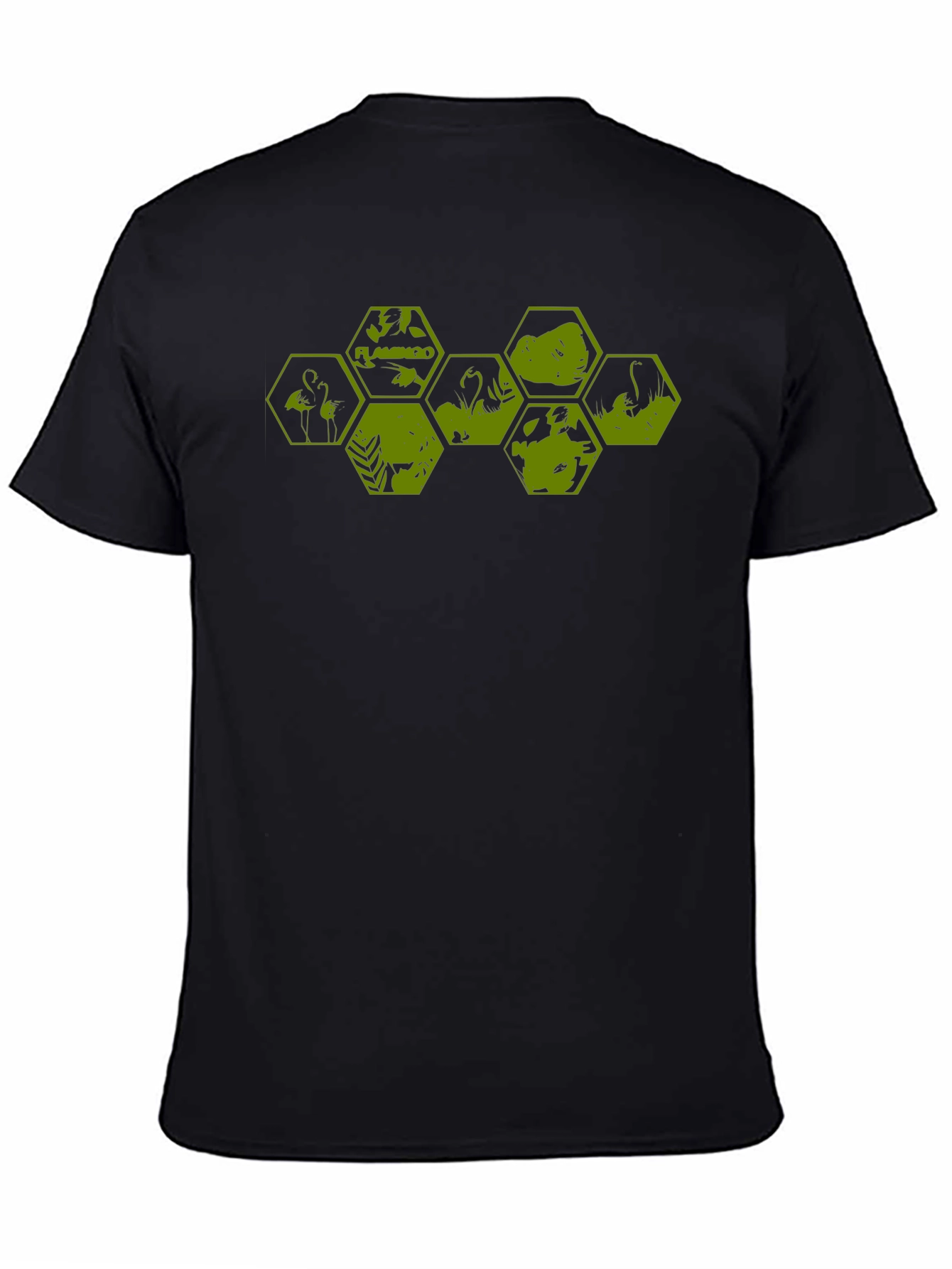Geometric Flamingo Graphic Tee - Modern Design