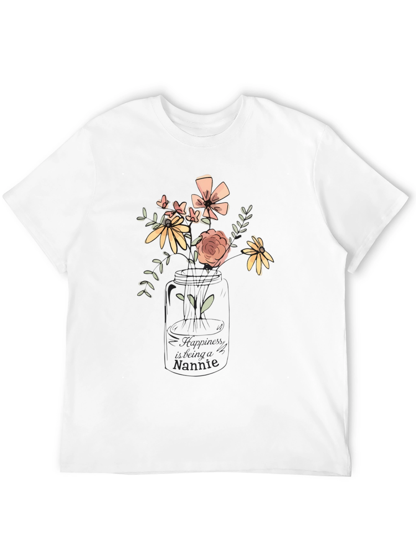 Floral Nannie T-Shirt - Black