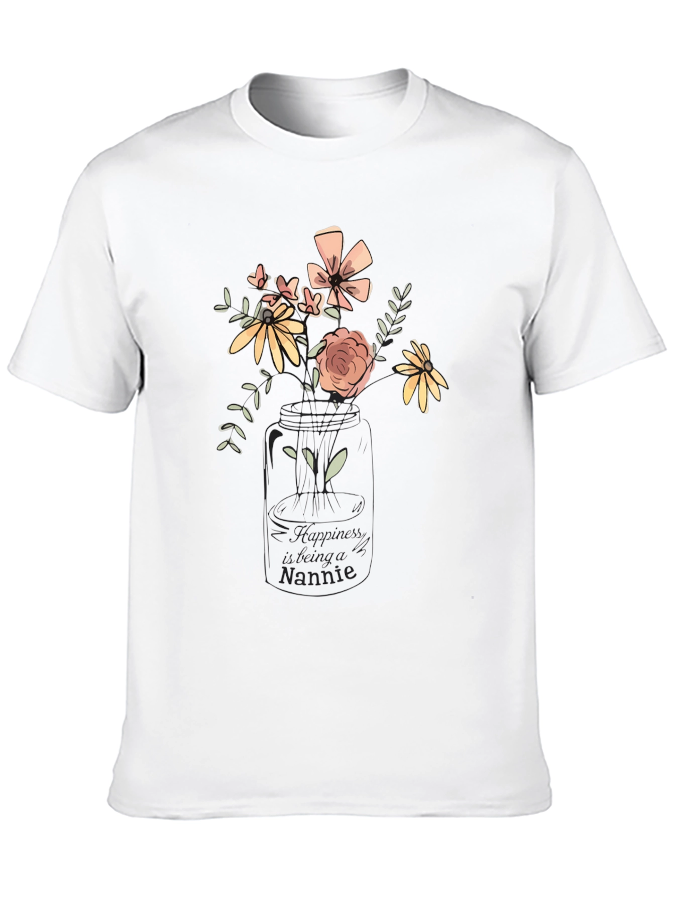 Floral Nannie T-Shirt - Black