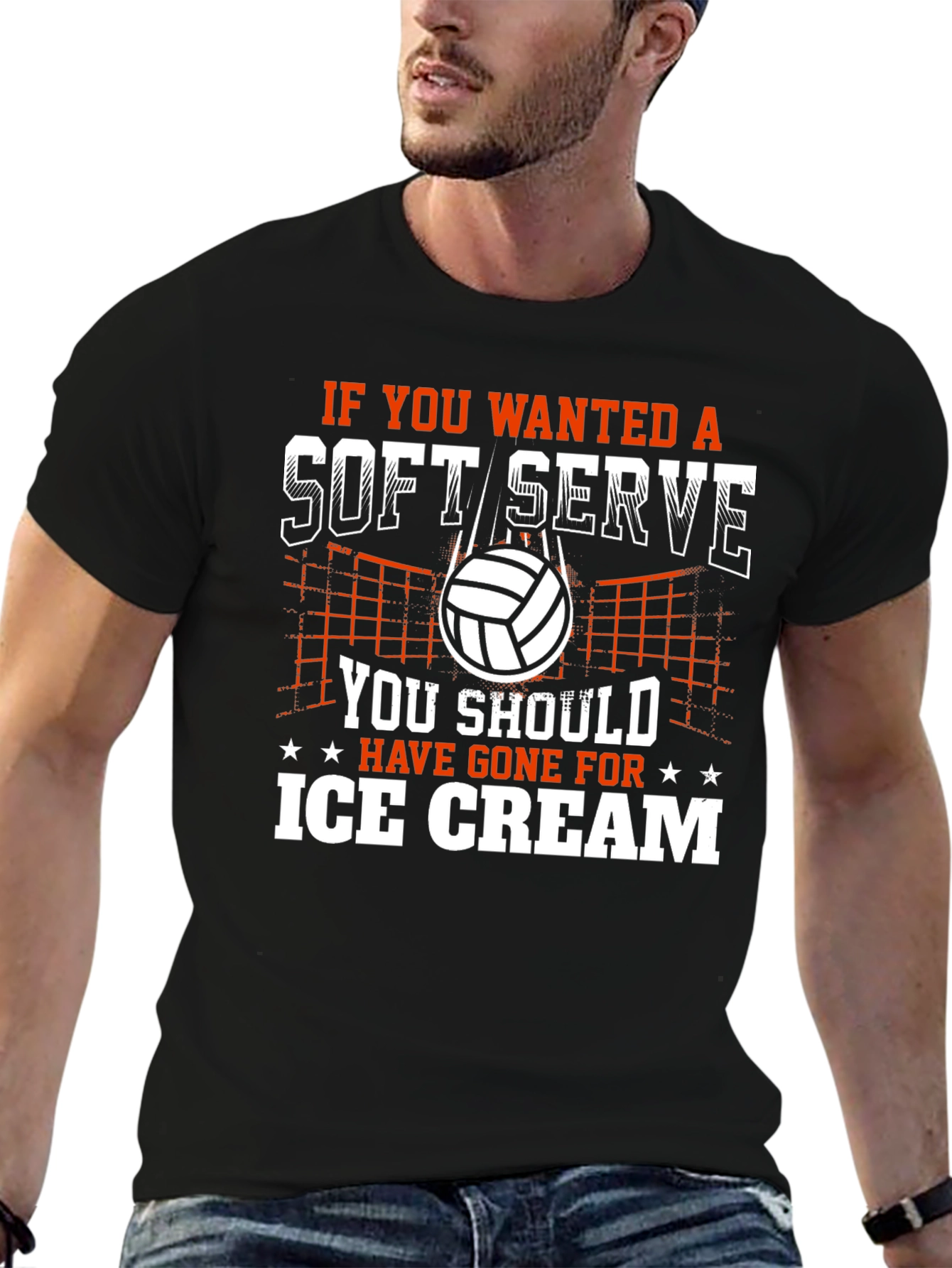 Soft Serve Volleyball Graphic T-Shirt