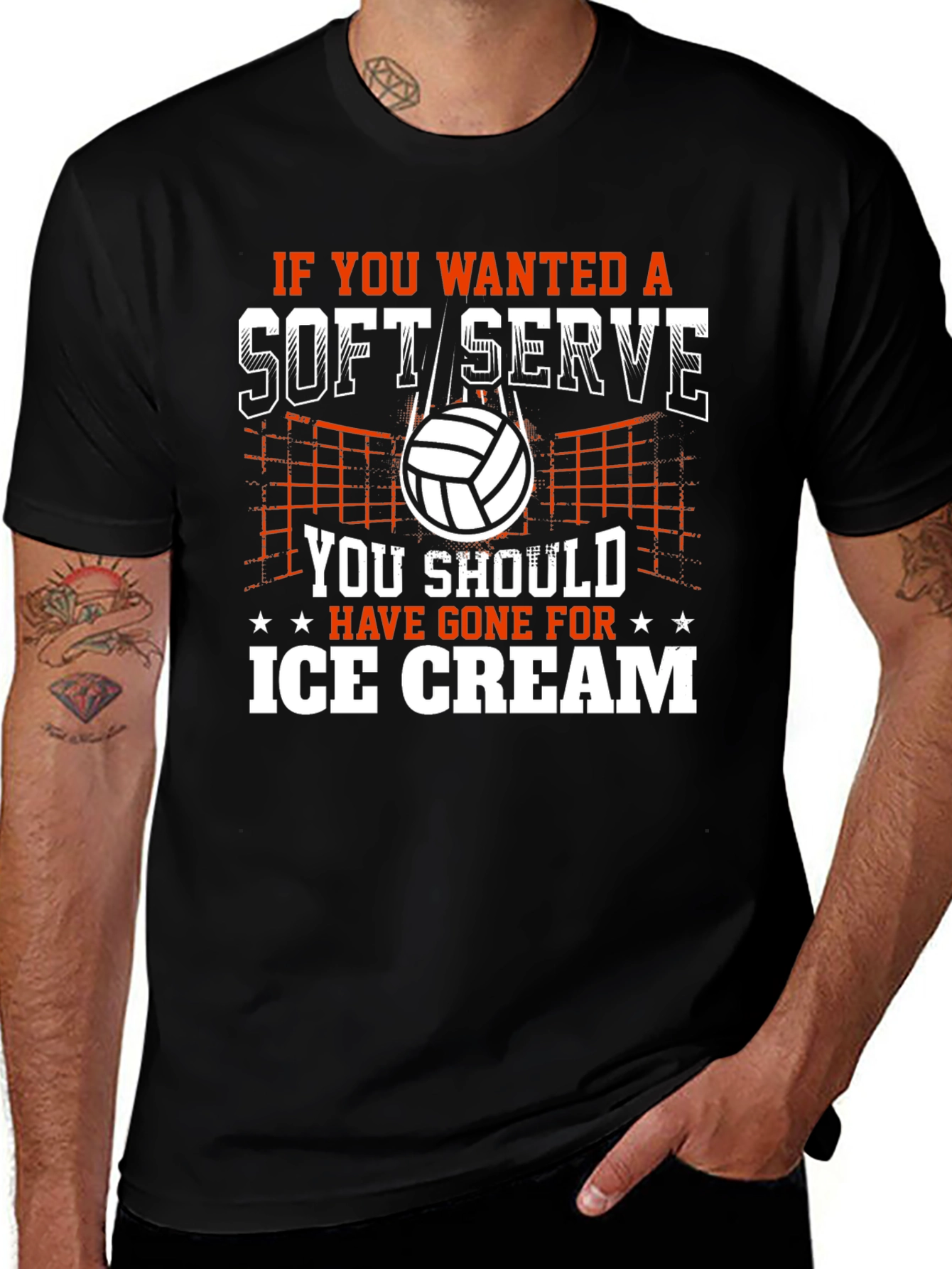 Soft Serve Volleyball Graphic T-Shirt